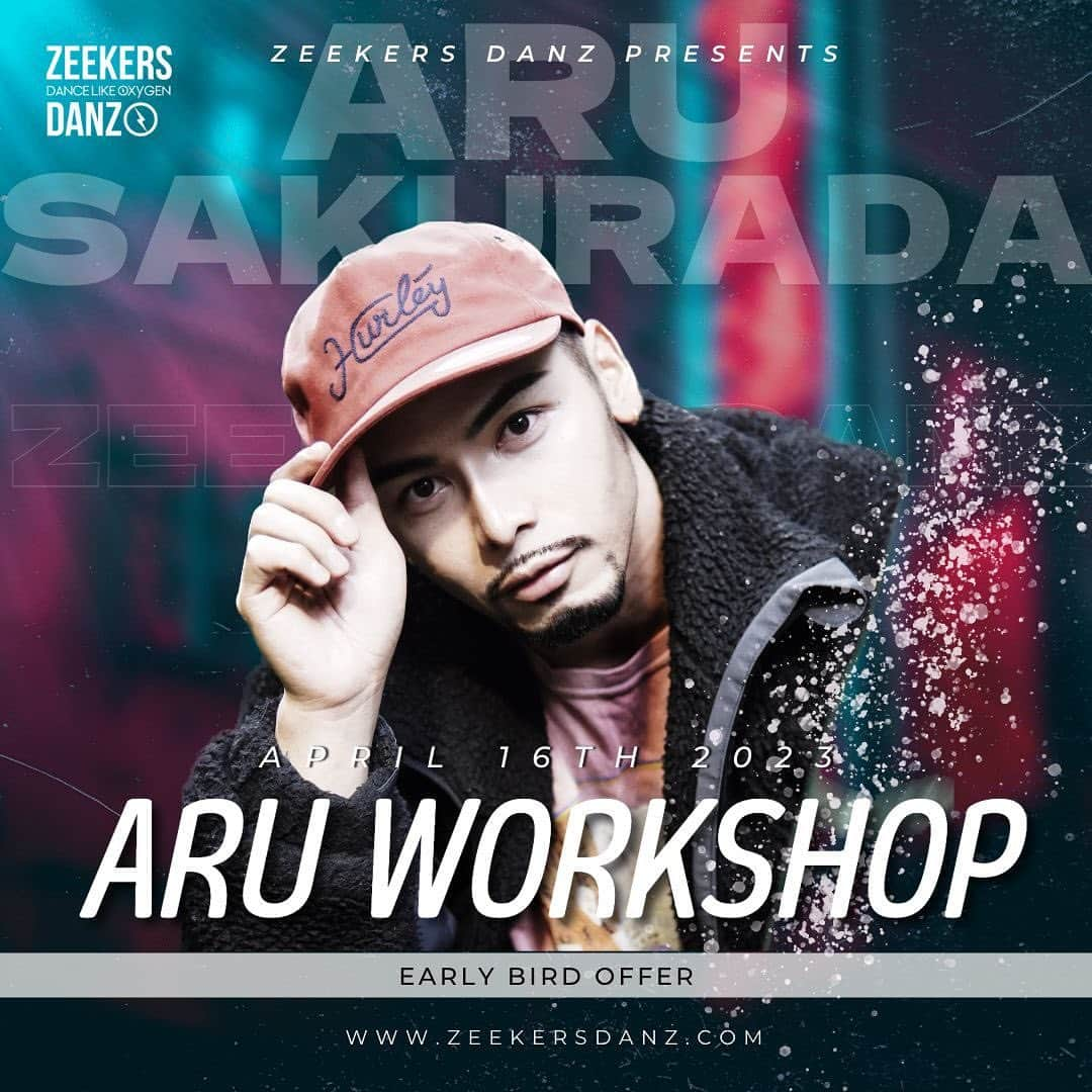 ARU【アル】のインスタグラム：「Work Shop info. In HongKong 🇭🇰 你好! 我廹不及待咁想喺課堂上見到你哋！ たくさんの人に出会えますように🔥  📍 @zeekersdanz  🗓April 16th 7PM〜  係一個新嘅編舞！ どんなコレオでやろうかな😋  #hongkong #Arusakurada #zeekersdanz」