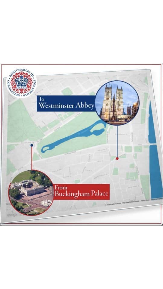 ロイヤル・ファミリーのインスタグラム：「With less than a month to go, we’ve announced some new ceremonial details about the #Coronation of The King and The Queen Consort.  On the morning of the Coronation, Their Majesties will travel in the Diamond Jubilee State Coach in a procession to Westminster Abbey. ‘The King’s Procession’ will depart Buckingham Palace through the Centre Gate, and proceed down The Mall, passing through Admiralty Arch and along the south side of Trafalgar Square, down Whitehall and along Parliament Street to the Abbey.  The procession from Westminster Abbey to Buckingham Palace – the Coronation Procession - will take the same route, with Their Majesties travelling in the Gold State Coach.  Head to our stories to watch the Earl Marshal talking about the procession and other elements of the day.」