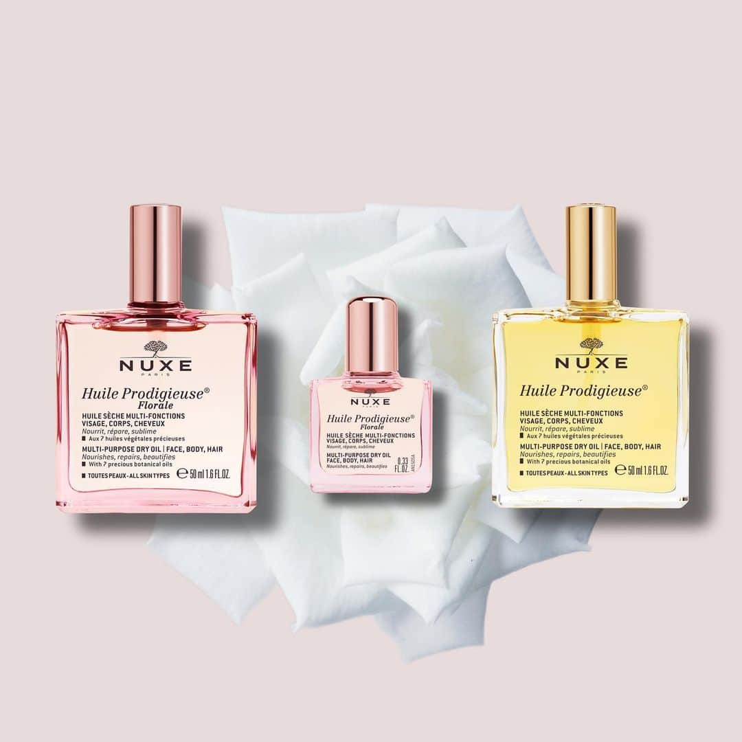 Nuxe Japanのインスタグラム：「. <プロディジュー オイルシリーズ 限定ギフト> 　　　　　　 今だけ限定のプロディジュー オイル 春コレクションが新登場！  シュッと片手で使え、サラッとべたつかない、 顔・体・髪のトータルケアが叶うマルチ美容オイル。  ２つの香りをシーンや気分によって使い分けられ、 持ち歩きやトラベル用にも便利なミニサイズも付いてくる 限定コレクションです。  いつも頑張っている自分へのご褒美に。 ご家族やお友達へのギフトにもおすすめです。  暖かい春を彷彿とさせる花々の香りが心も身体もほぐし満たしてくれます。  プロディジュー オイル コレクション 限定ギフト 製品内容: ・プロディジュー オイル 50mL ・プロディジュー フローラル オイル 10mL  プロディジュー フローラル オイル 限定ギフト 製品内容: ・プロディジュー フローラル オイル 50mL ・プロディジュー フローラル オイル 10mL  伊勢丹新宿店本館地下2階=ビューティアポセカリー、全国ロフト、コスメーム、フルーツギャザリング他で発売中です。  #NUXE #ニュクス #ニュクスオイル #nuxeオイル  #ニュクスプロディジューオイル #プロディジューフローラル #ナチュラルコスメ #自然派コスメ #フェイスケア #ボディケア #ヘアケア #ハンドケア #ネイルケア #スキンケア #プロディジューオイル #オイル #美容オイル #美肌ケア #ヘアオイル使い方 #オイル美容 #ブライダルオイル  #フェイスオイル #クレンジング #フローラル #お家美容 #お家時間 #新生活スタート #春コスメ」