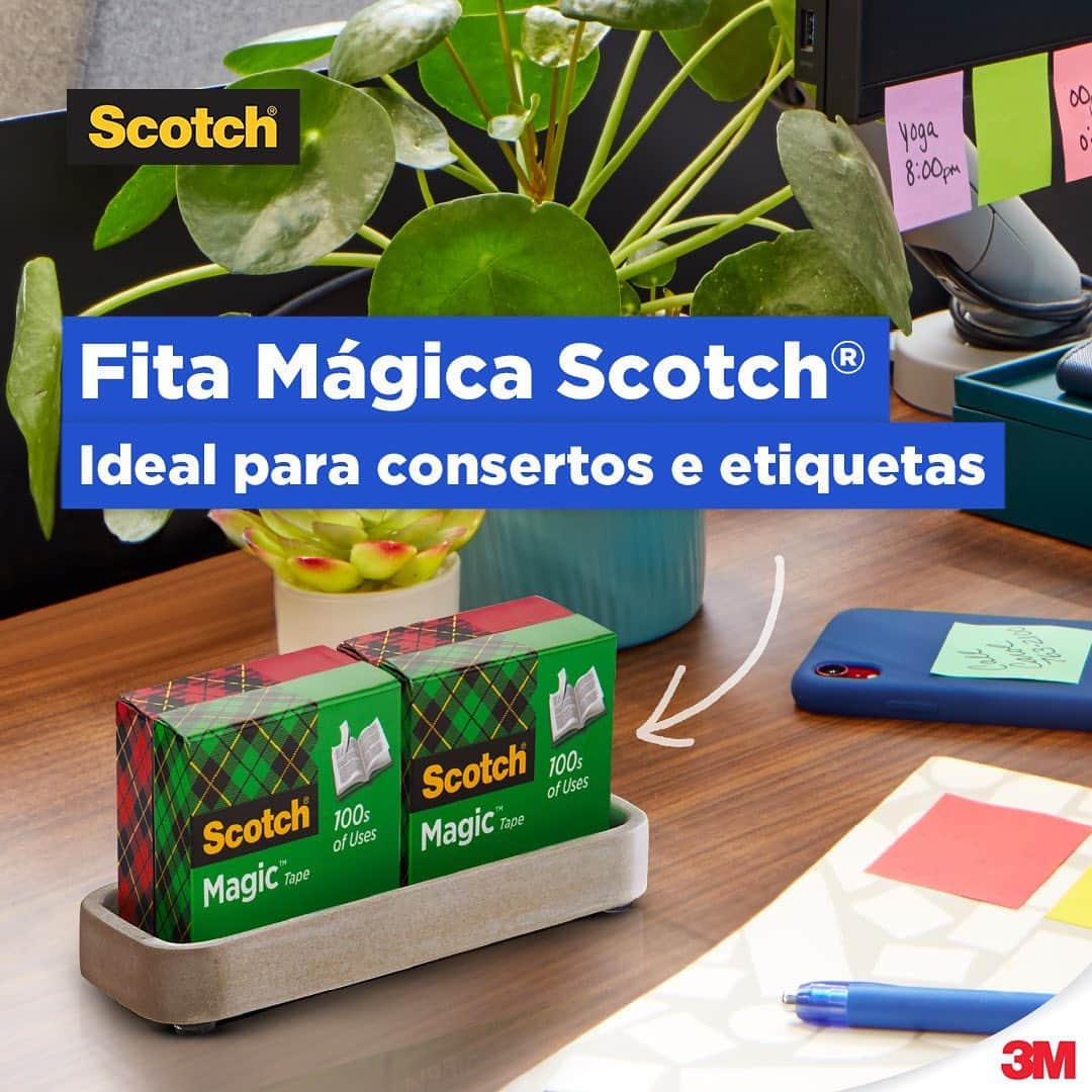 Post-it Brasilさんのインスタグラム写真 - (Post-it BrasilInstagram)「Em casa ou no escritório, dê asas à sua criatividade com dois itens básicos: Fitas Adesivas Scotch® e Notas Post-it® Super Adesivos, para organizar, reparar e criar à sua maneira.   #FeitoPorMim #FitaMágica #NotasSuperAdesivas #LiberteSuasIdeias」4月10日 22時07分 - postitbrasil