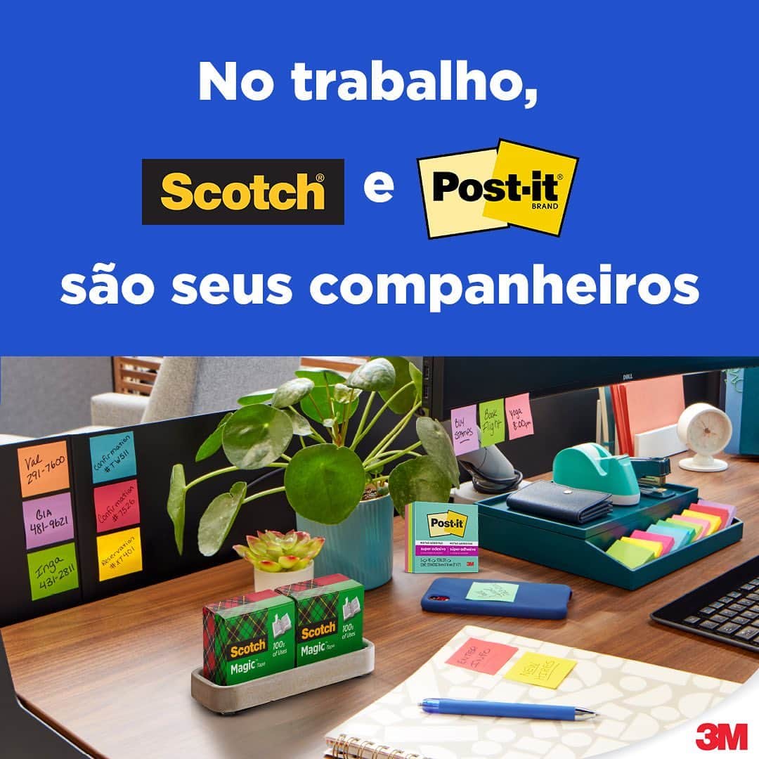 Post-it Brasilさんのインスタグラム写真 - (Post-it BrasilInstagram)「Em casa ou no escritório, dê asas à sua criatividade com dois itens básicos: Fitas Adesivas Scotch® e Notas Post-it® Super Adesivos, para organizar, reparar e criar à sua maneira.   #FeitoPorMim #FitaMágica #NotasSuperAdesivas #LiberteSuasIdeias」4月10日 22時07分 - postitbrasil