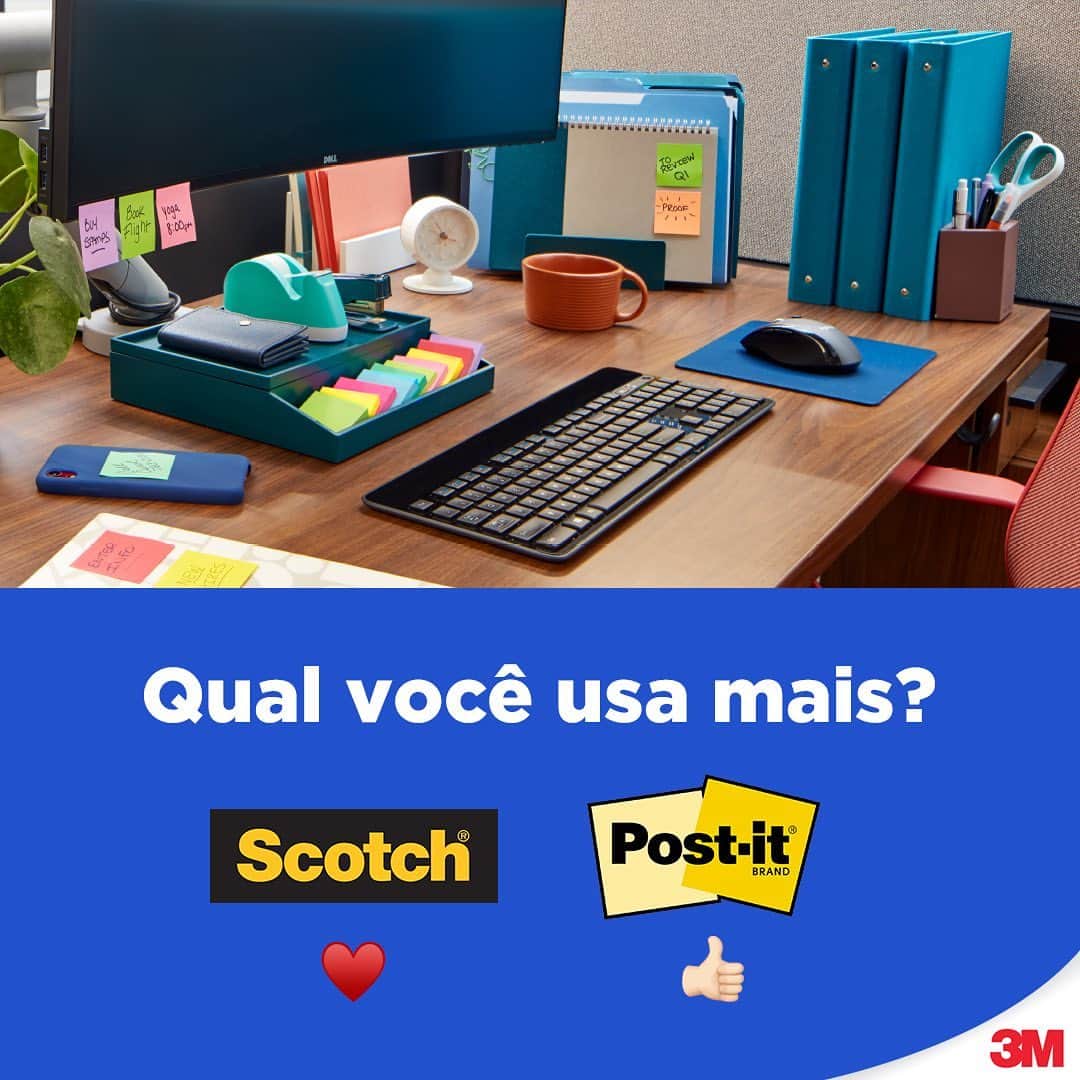 Post-it Brasilさんのインスタグラム写真 - (Post-it BrasilInstagram)「Em casa ou no escritório, dê asas à sua criatividade com dois itens básicos: Fitas Adesivas Scotch® e Notas Post-it® Super Adesivos, para organizar, reparar e criar à sua maneira.   #FeitoPorMim #FitaMágica #NotasSuperAdesivas #LiberteSuasIdeias」4月10日 22時07分 - postitbrasil