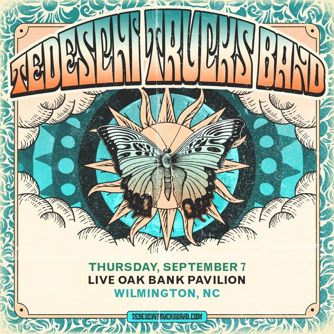 テデスキ・トラックス・バンドのインスタグラム：「We'll be heading to Live Oak Bank Pavilion at Riverfront Park in Wilmington, NC on September 7. Swamp Family Fan Club pre-sale begins tomorrow, April 11 at 10 AM ET. General on sale Friday at 10 AM ET.」