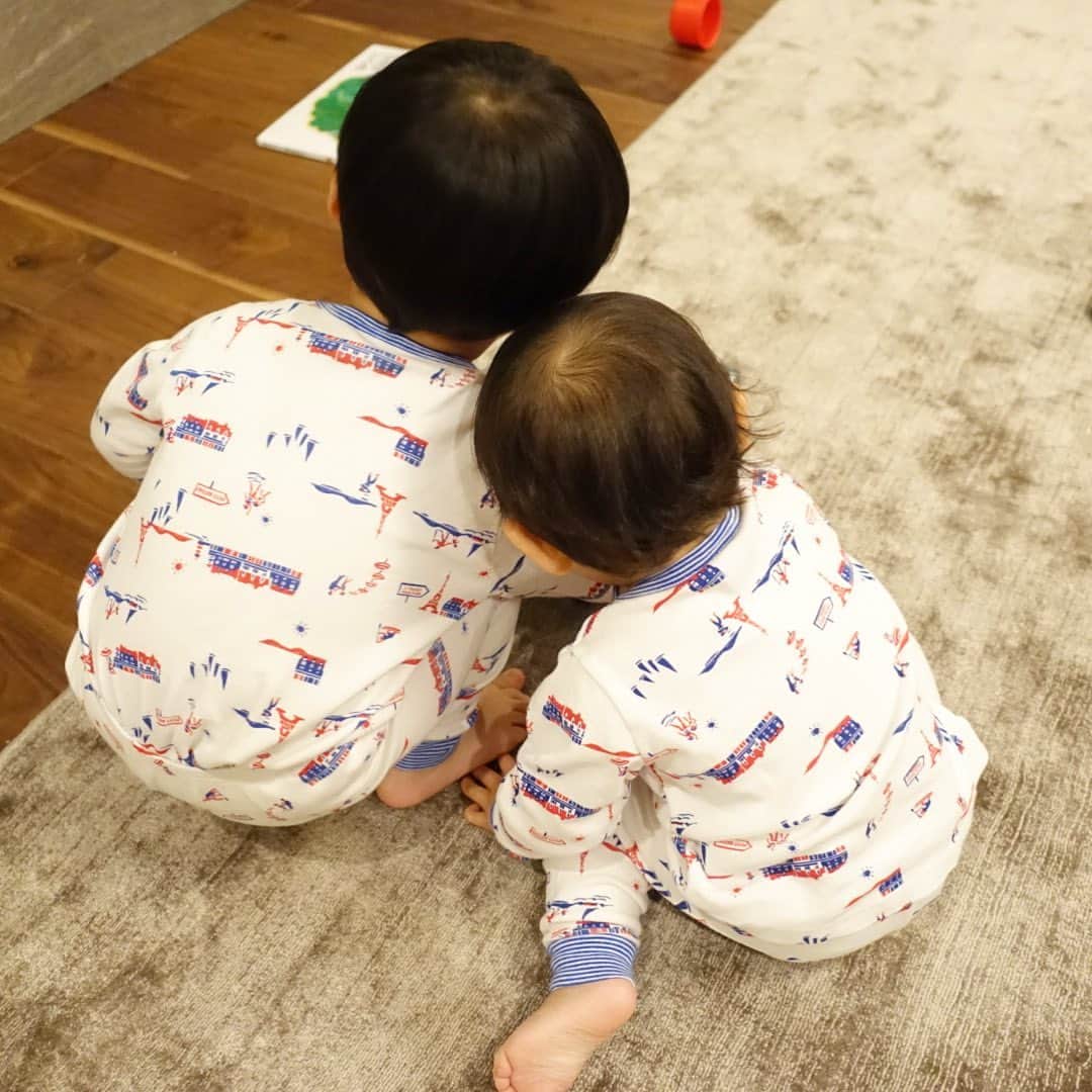 のインスタグラム：「👦🏻👶🏻💙💙💙」