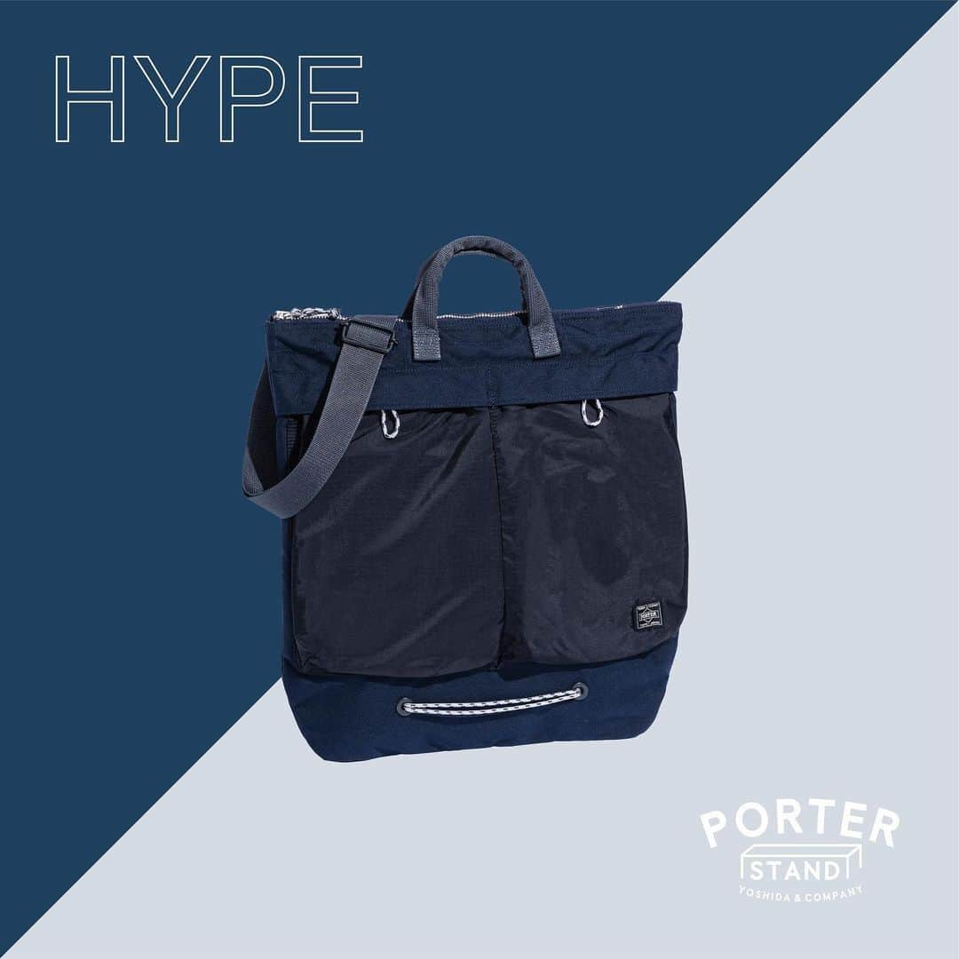 PORTER STANDさんのインスタグラム写真 - (PORTER STANDInstagram)「⁡ PORTER STAND exclusive HYPE ⁡ BACKPACK No.384-05131 ¥92,400- (tax included) W290/H470/D130mm ⁡ 2WAY HELMETBAG No.384-05129 ¥42,350-(tax included) W410/H430/D0mm ⁡ 2WAY SHOULDER BAG No.384-05130 ¥37,950-(tax included) W320/H250/D80mm ⁡ 異なるカラーと種類のナイロン生地を採用したデザイン性と収納ポケットの実用性が魅力のミリタリーテイストのPORTER STAND限定シリーズ。 ⁡ 耐摩耗性に優れた丈夫なコーデュラナイロンと軽量で強靭なリップストップナイロンを使用し、素材感と配色のコントラストをデザインに昇華させたシリーズです。 ⁡ 本体外装のポケットやファスナー引手に取り付けたナイロンコードに、指をかけて引っ張るとワンアクションでポケットを開けることができます。 ⁡ 是非、店頭でお手に取ってご覧ください。 ⁡ ※吉田カバンオフィシャルオンラインストアからでもご購入いただけます。 ⁡ ※商品の詳細はプロフィールのURLからご覧いただけます。 ⁡ ※各店の営業時間は下記をご確認ください。 PORTER STAND SHINJUKU 11:00（土日祝10:30）〜21:00 PORTER STAND SHINAGAWA 8:00〜22:00（日祝21:00） PORTER STAND KYOTO 10:00〜18:00 ⁡ #yoshidakaban #porter #luggagelabel #potr #yoshida #porteryoshida #porterstand #shinjuku #shinagawa #kyoto #madeinjapan #japan #hype #corduranylon #ripstopnylon #military #exclusive #gbp #吉田カバン #ポーター #ポータースタンド #新宿 #品川 #京都 #ルミネエスト #駅ナカ #産寧坂 #ハイプ #限定アイテム #再入荷」4月10日 17時39分 - porter_stand