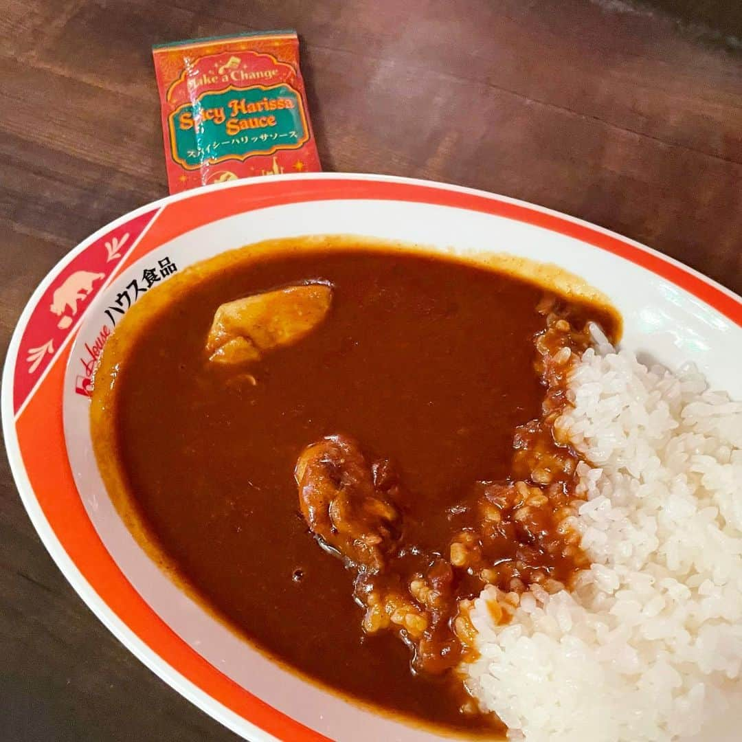 小宮山雄飛さんのインスタグラム写真 - (小宮山雄飛Instagram)「結局食べるよね、40年間食べ続けている味。 カレーも美味しいんだけど、ご飯がまた美味しい！ #ハングリーベアレストラン　#ハウス　#カレー　#ハリッサ　#tdl #tdr」4月10日 17時55分 - yuhikomiyama