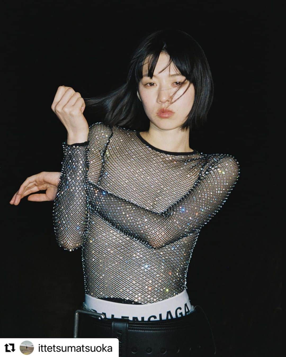 片山友希のインスタグラム：「@switch_magazine   @ittetsumatsuoka  @takayama_eri  @asami_nemoto  #balenciaga」
