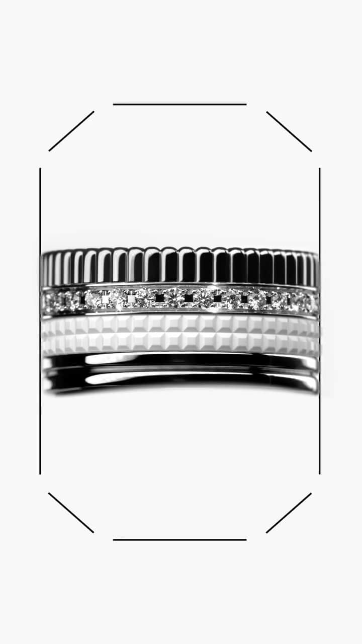 ブシュロンのインスタグラム：「Zoom. On. Spot the Quatre difference. White gold is everywhere with new Double White Edition. ⁣ ⁣ #BasicnotBasic⁣ #BoucheronQuatre」