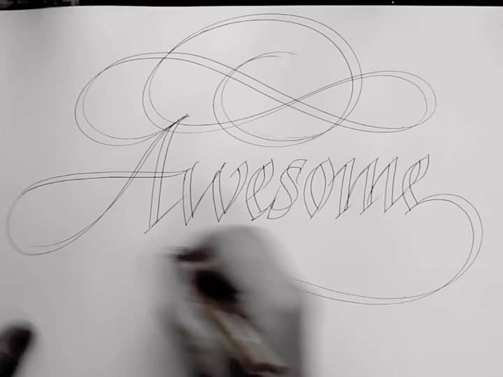 Seb Lesterのインスタグラム：「Invigorating ✍️🙂👍 [turn on sound] #seblester #calligraphy」