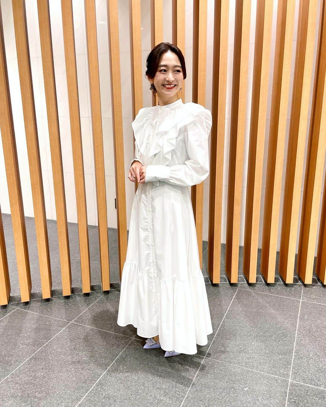 片渕茜さんのインスタグラム写真 - (片渕茜Instagram)「先日のアド街衣装です♪  dress #rienda jewelry #gargle shoes #ダイアナ  #出没　#アド街ック天国　#阿佐ヶ谷 #アナウンサー衣装」4月10日 19時28分 - akane_katafuchi