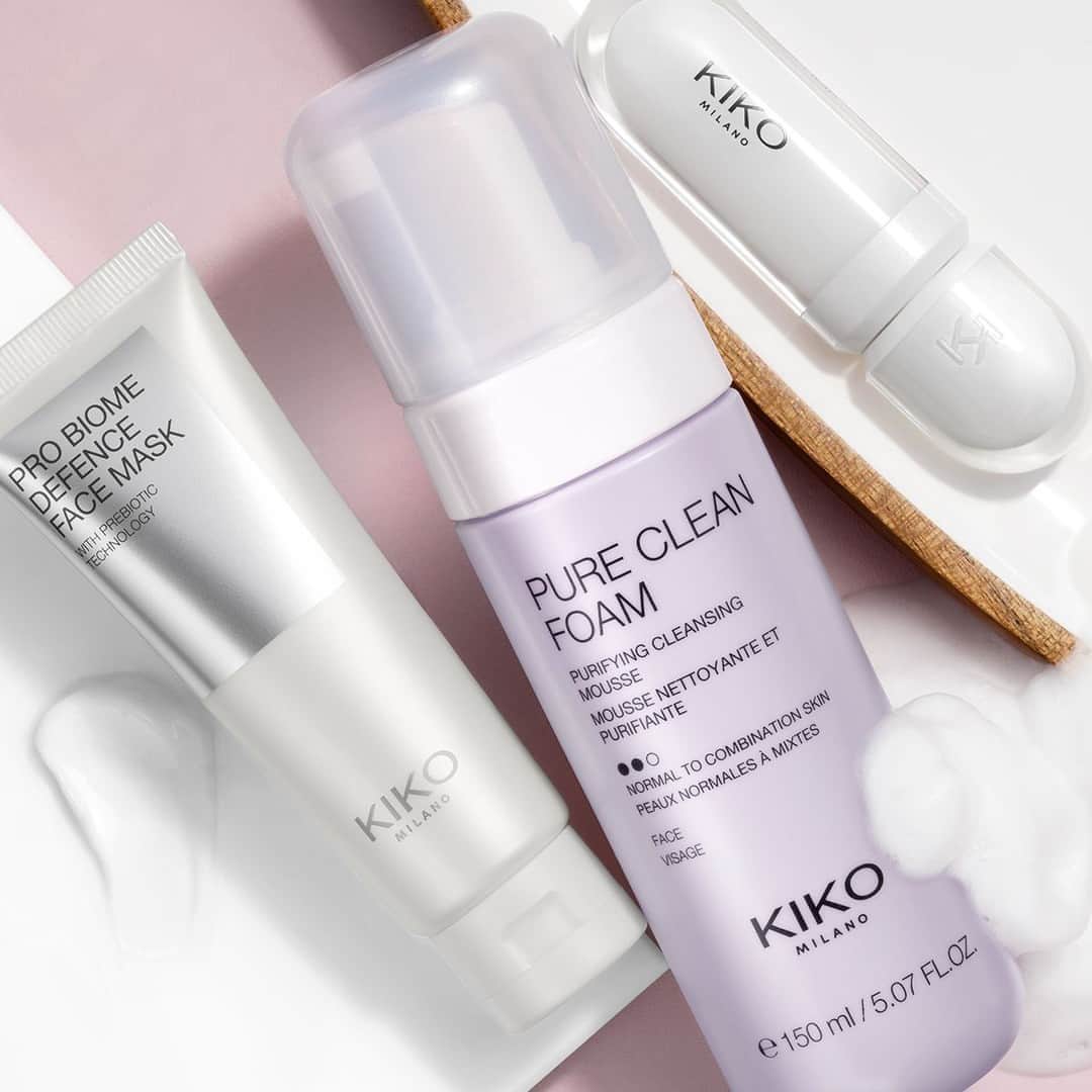 KIKO MILANOさんのインスタグラム写真 - (KIKO MILANOInstagram)「A good look starts with a good #KIKOSkincare routine! 🫧 ⁣ 🤍 Pure Clean Foam: a purifying face cleansing mousse with astringent and softening properties⁣ 🤍 Pro Biome Defence Face Mask: perfect for moisturising and soothing the face, enriched with innovative prebiotic technology⁣ 🤍 Lip Volume: enriches and volumizes the lips⁣ ⁣ #KIKOSkincare #skincare #skincareproducts #facecleanser #facemask ⁣ ⁣ Pro Biome Defence Face Mask - Pure Clean Foam - Lip Volume Transparent⁣」4月10日 20時20分 - kikomilano
