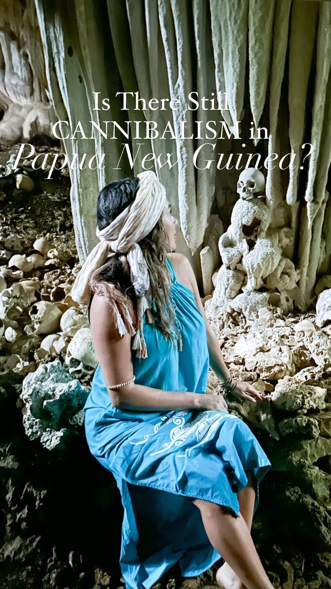 アリサ・ラモスのインスタグラム：「Papua New Guinea’s top stereotypes part 1: “Aren’t they cannibals there?” 🙄  THE FACTS: Cannibalism existed in PNG amongst certain tribes IN THE PAST…along with neighboring countries like New Zealand and Fiji…yet no one fears those much sought-over destinations…   Why did cannibalism exist? From what I’ve gathered, if invaders intruded on a tribe’s customary land, they were killed and eaten, mostly as a warning to others not to do the same.   THE REAL: As part of my immersion experience with @pngtribalfoundation, they took me to a “Skull Cave” in a very remote area to see the piles of skulls from the last generation of cannibals.   Not going to lie, it was pretty freaky. Especially learning that they only kept the heads. And also that it only stopped 50-100 years ago.  BUT! Cannibalism is LONG GONE and the communities in the areas where it existed are very welcoming and kind. They are now benefiting from their ancestors’ terrifying cultural rituals through tourism, and it helps encourage them to keep the areas accessible!  So in short! Please go to PNG to learn about and SEE remnants of this cryptic cultural custom, but don’t judge the current and future generation based on the past!  PS if you missed my Stories, check my PNG highlight to see why I ended up having to trek through the jungle and into the caves barefoot.  Would you go into a skull cave? …what if I went with you? 😜  Group trip info coming soon!   #papuanewguinea #ilovepng #pngtribal #pngtribalfoundation #pngproud #pngphotos #mylifesatravelmovie #bethechange #globalcitizen」