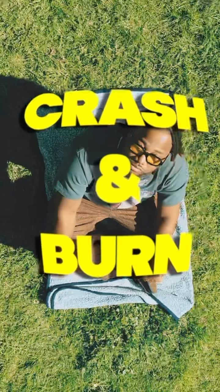 のインスタグラム：「Crash & Burn has been getting so much love and I love to see it! Make sure y’all keep running them streams up!! Out now on all DSP’s!」