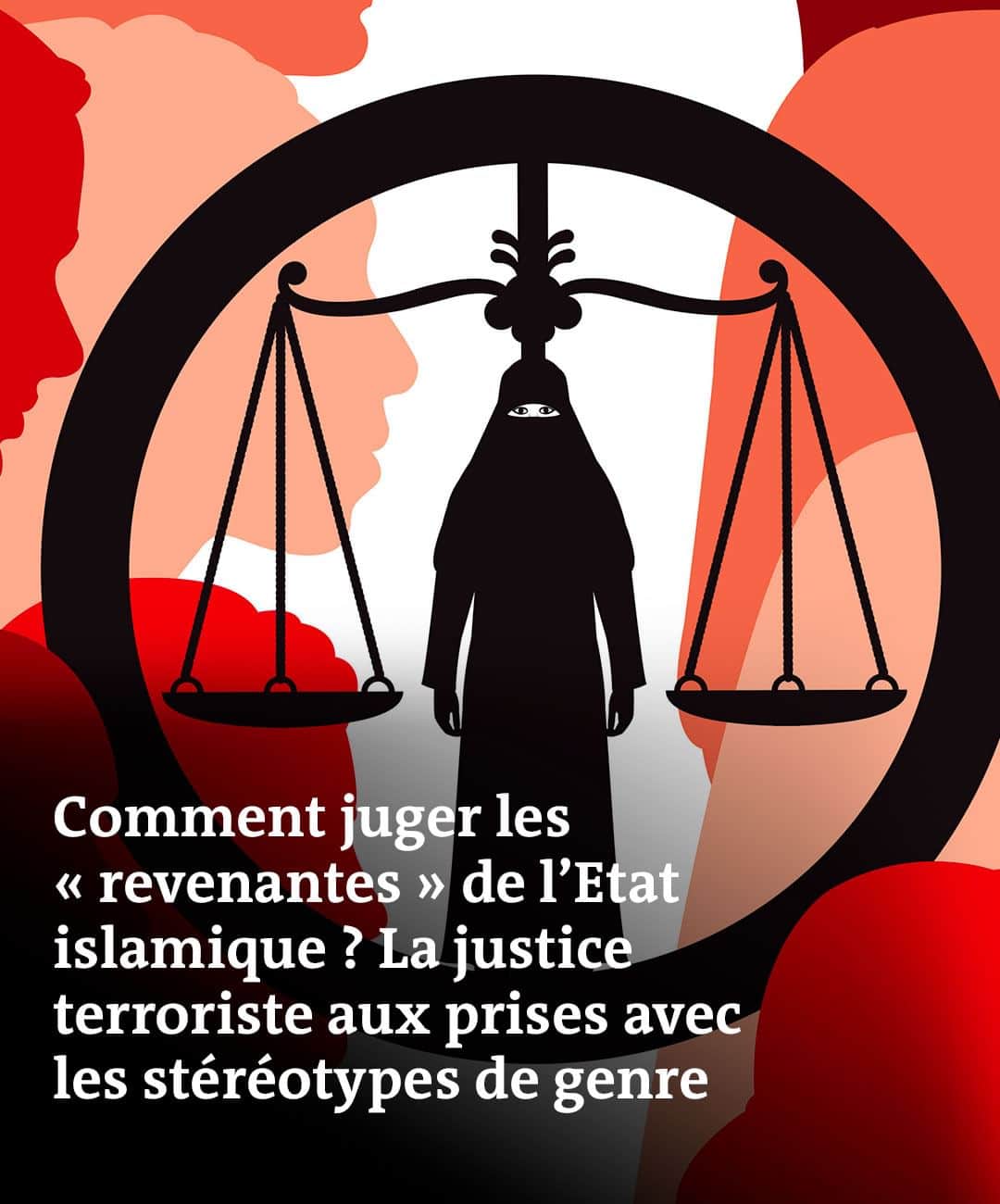 ルモンドのインスタグラム：「Comment juger les « revenantes », ces femmes djihadistes ayant rejoint les rangs de l’organisation Etat islamique (EI) en zone irako-syrienne ? Pendant longtemps, la question ne s’est pas posée : elles n’étaient pas jugées. Au fil des années, le regard porté sur leur séjour au sein du « califat » autoproclamé a changé : depuis 2016, les « revenantes » sont systématiquement mises en examen pour être jugées à l’égal des hommes. Un changement de politique pénale qui interroge le rôle, longtemps minoré, que la société prête aux femmes dans la violence politique et les stéréotypes de genre qui y sont associés.  Depuis le début de l’année, quatre « revenantes » ont été condamnées par la cour d’assises spécialement composée de Paris. Deux d’entre elles comparaissaient libres au côté de leur époux détenu : décrites comme des « suiveuses » influencées par leur conjoint, elles ont été condamnées à deux et trois ans de prison ferme. Deux autres femmes, qui comparaissaient détenues et étaient décrites comme nettement plus « déterminées », ont été condamnées à des peines plus lourdes : dix et douze ans de réclusion. Ces deux cas de figure illustrent la diversité des profils de « revenantes » et le casse-tête auquel est confrontée depuis plusieurs années la justice antiterroriste pour apporter une réponse adéquate à ce phénomène.  Jamais la France n’a eu à juger autant de femmes pour leur implication dans une organisation terroriste. Sur les 527 Françaises ayant rejoint la zone irako-syrienne (un tiers du contingent français), 150 sont revenues en France, selon les chiffres du Parquet national antiterroriste. Une quarantaine, rentrées avant le changement de politique pénale de 2016, n’ont pas été poursuivies. Une autre quarantaine ont été condamnées et une soixantaine attendent leur procès. - Vous avez lu 8% de cet article. - Illustration : SÉVERIN MILLET - Retrouvez notre article en suivant le lien linkinbio sur notre profil.⁣⁣ -  #etatislamique #revenantes #politiquepenale #violencepolitique #stereotypesdegenre」