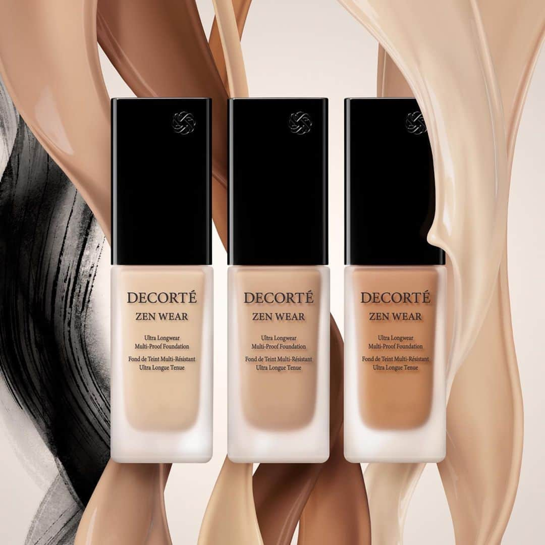 DECORTÉさんのインスタグラム写真 - (DECORTÉInstagram)「NEW ARRIVAL: Zen Wear Ultra Longwear Multi-Proof Foundation. A long-lasting liquid foundation that glides effortlessly onto the skin with a smooth, semi-matte finish. Available in 40 shades.」4月11日 1時32分 - decortebeauty