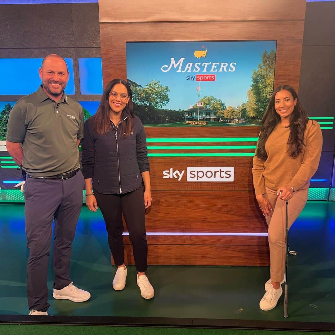 シャイエン・ウッズのインスタグラム：「Masters week is always a special one.  Loved chatting about all of the golf this weekend with @skysportsgolf crew!」