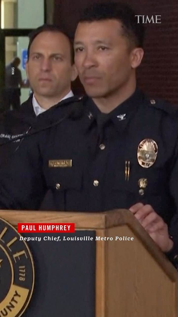 TIME Magazineのインスタグラム：「A shooting in downtown Louisville, Kent. Monday morning has resulted in at least four casualties and another eight people injured, according to authorities.  At least two police officers were shot and one is undergoing surgery.  The LMPD confirmed there was no longer an active threat and that the shooter is deceased.  This marks the 145th shooting in 2023, per the Gun Violence Archive.  More on this developing story at the link in our bio.」