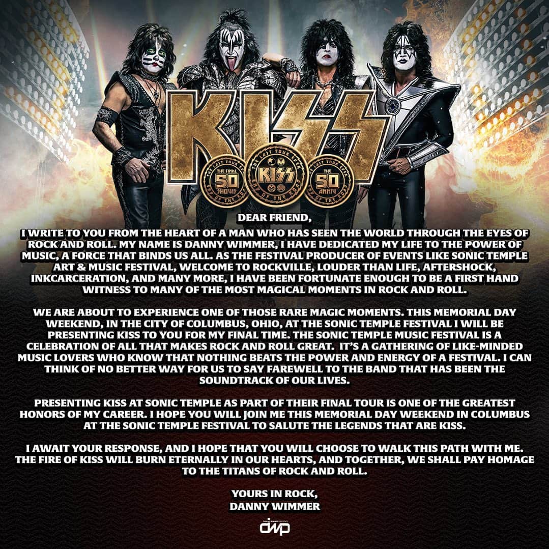 KISSのインスタグラム：「Join us in celebration next month.  Get your 🎟️ @ sonictemplefestival.com」