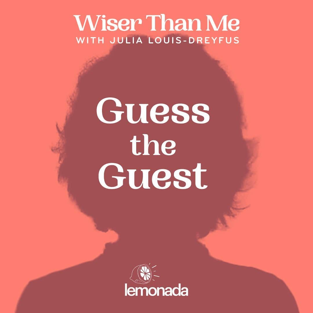 ジュリア・ルイス＝ドレイファスのインスタグラム：「Tomorrow, we launch Wiser Than Me with Julia Louis-Dreyfus. Guess who she’s talking to? We’ll give you a few hints. Her career spans over six decades, and she started a culture-altering workout program.  Put your guess in the comments!   #wiserthanme」