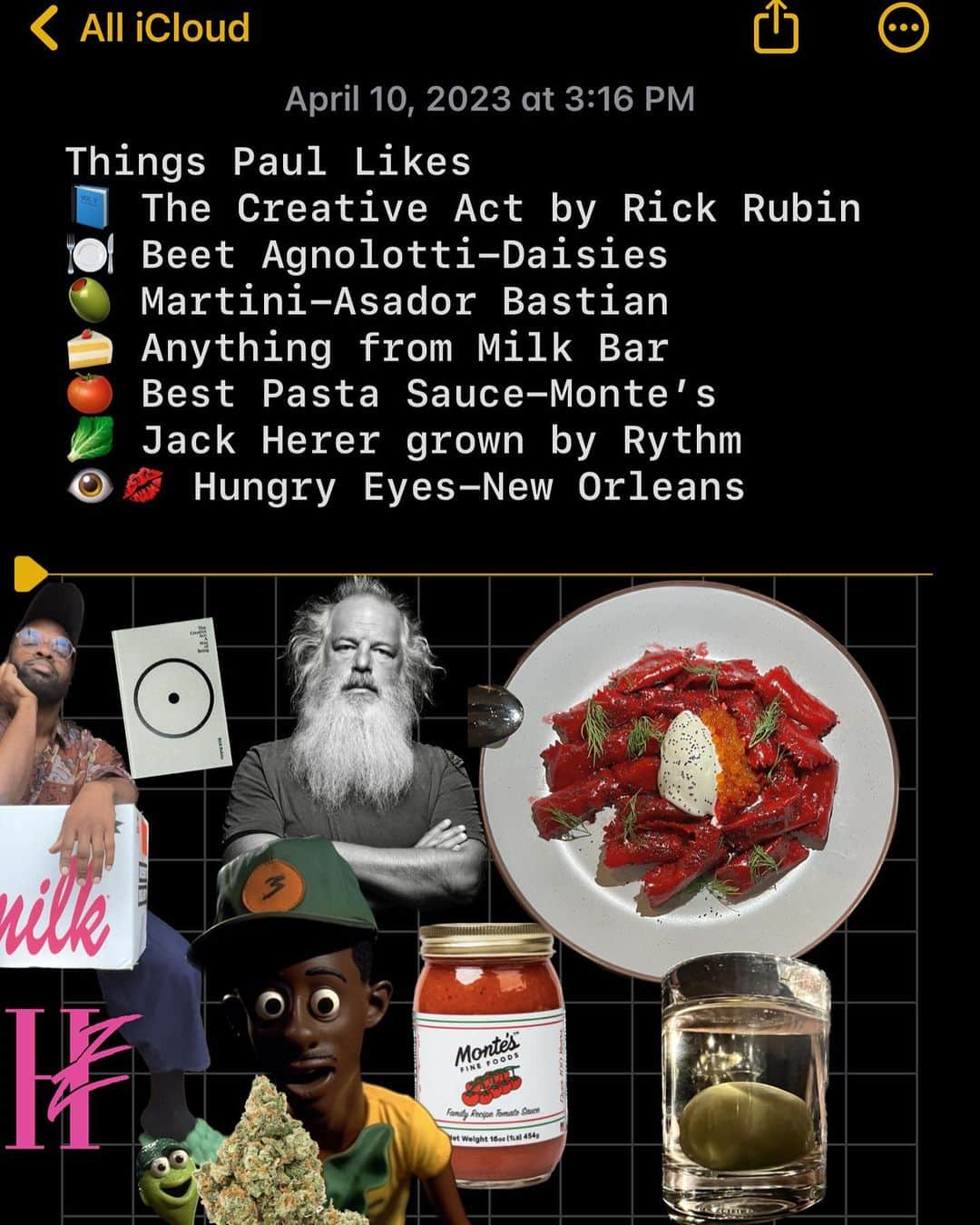 Paul Octaviousのインスタグラム：「A photo dump of some random damn good eats around CHICAGO, my fav tomato sauce, a book that changed my idea about creativity by @therickrubin (audio book version for his voice alone), a restaurant I did the branding for launches in New Orleans today called Hungry Eyes @hungryeyesnola and some BTS of me hovering over a male model in a bathtub in socks to get the image for a @illinoislottery commercial ❤️👀  #photodump」