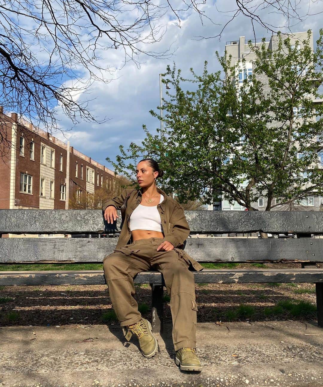 ティンバーランドのインスタグラム：「@brennzolorenzo in the Timberland x @edisonchen Future73 collection 🐅​   Tag us in your #Future73 looks, so we can see how the future looks on you 👀​   #Timberland50​ #BuiltForTheBold」