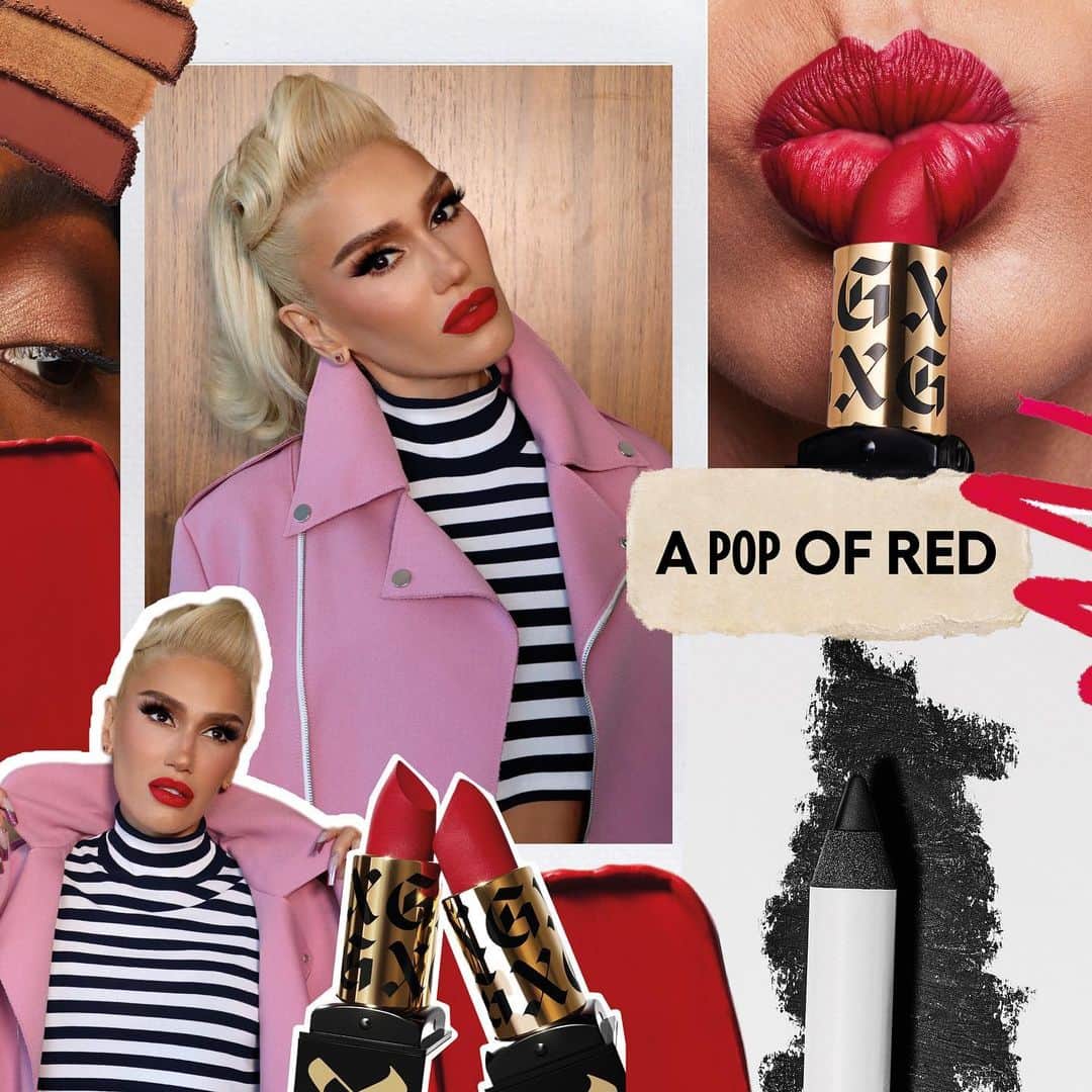 グウェン・ステファニーさんのインスタグラム写真 - (グウェン・ステファニーInstagram)「Introducing our new, limited-edition bundles—recreate Gwen's signature looks with our curated sets, plus get a complimentary GXVE Makeup Case with every bundle!   💋 A Pop of Red for your classic Hollywood glam:  Anaheim Line in 'Scarlet Red’​ Original Me in 'Original Recipe​ Eye See In Color in 'Rich Girl’ ​ Line It Up in ‘Spiderwebs’ ​ GXVE Makeup Case $50 ($124 value)  Shop Gwen's limited-edition signature look sets exclusively on gxvebeauty.com  #makeupbundles #cleanbeauty #gxvebeauty」4月11日 7時07分 - gwenstefani