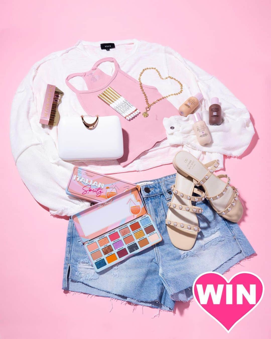 Too Facedのインスタグラム：「💖 GIVEAWAY! 💖 We’re SO excited to partner with our bff’s at @vicidolls to give 2 lucky babes the ultimate prize pack! 😍  Prize Pack includes: @toofaced Better Than Sex Mascara, Italian Spritz Palette, all 6 shades of our new Lip Injection Extreme Lip Shapers, your shade of our new Born This Way Healthy Glow SPF 30 Skin Tint Foundation, and a $250 USD Gift Card to @vicidolls !!  HOW TO ENTER: ✨ LIKE & SAVE this post ✨ FOLLOW @toofaced and @vicidolls  ✨ TAG 2 of your besties (they must be following, too!) ✨ For addition entries, comment a 💖 on our most recent posts!  (US & INTL) Giveaway ends (4/13) at 11:59PM PST & the winners will be contacted via DM from the official @toofaced account. GOOD LUCK! #giveaway #toofaced」