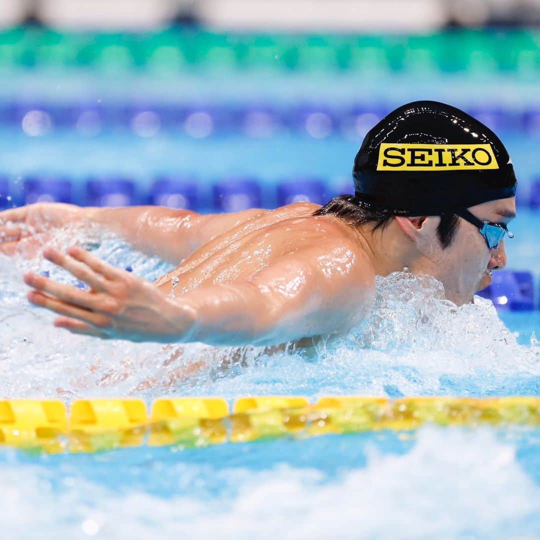 のインスタグラム：「【 #坂井聖人 選手🏊‍♂️】 #TeamSeiko の坂井聖人選手は、4/4〜9に開催された第99回日本選手権水泳競技大会競泳競技へ出場しました‼️  200mバタフライ  5位 1:56.02  200m背泳ぎ  4位 1:57.55  ご声援ありがとうございました😊🔥  photo by PHOTO KISHIMOTO #Seiko #競泳 #バタフライ #背泳ぎ #水泳 #sports #swimming #swim #pool #athlete #アスリート」
