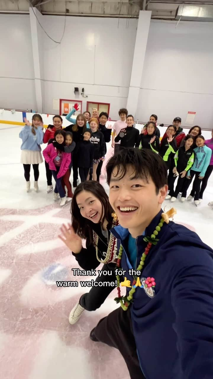 アレックス・シブタニのインスタグラム：「One more shoutout to the skaters, families, and coaches at the @icepalacehawaii! @tropicalbladessynchrohawaii 🤙🫶⛸️」