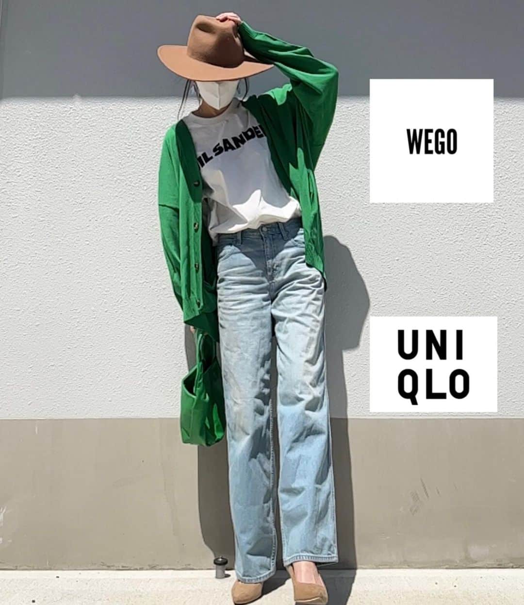 asuka0119のインスタグラム：「とにかく柔らかくて着やすい @wego_official  の #リネンライクルーズカーディガン sizeはLです  今の季節にはピッタリ🙈💕  Tshirt  #jillthunder  denim  #uniqlo  #ユニクロ  #バギージーンズ bag  #zara  #ユニクロきれいめ部  #ユニジョ #アラフォー #アラフォーコーデ  #プチプラコーデ  #プチプラ高見えコーデ  #ユニクロコーデ #ユニクロ購入品  #高身長コーデ  #高身長女子  #高身長#locari #上下ユニクロ部  #着回しコーデ #uniqloginza2023ss #ユニクロ23春夏何買った  #春コーデ #推しユニクロ2023 #キャップコーデ」