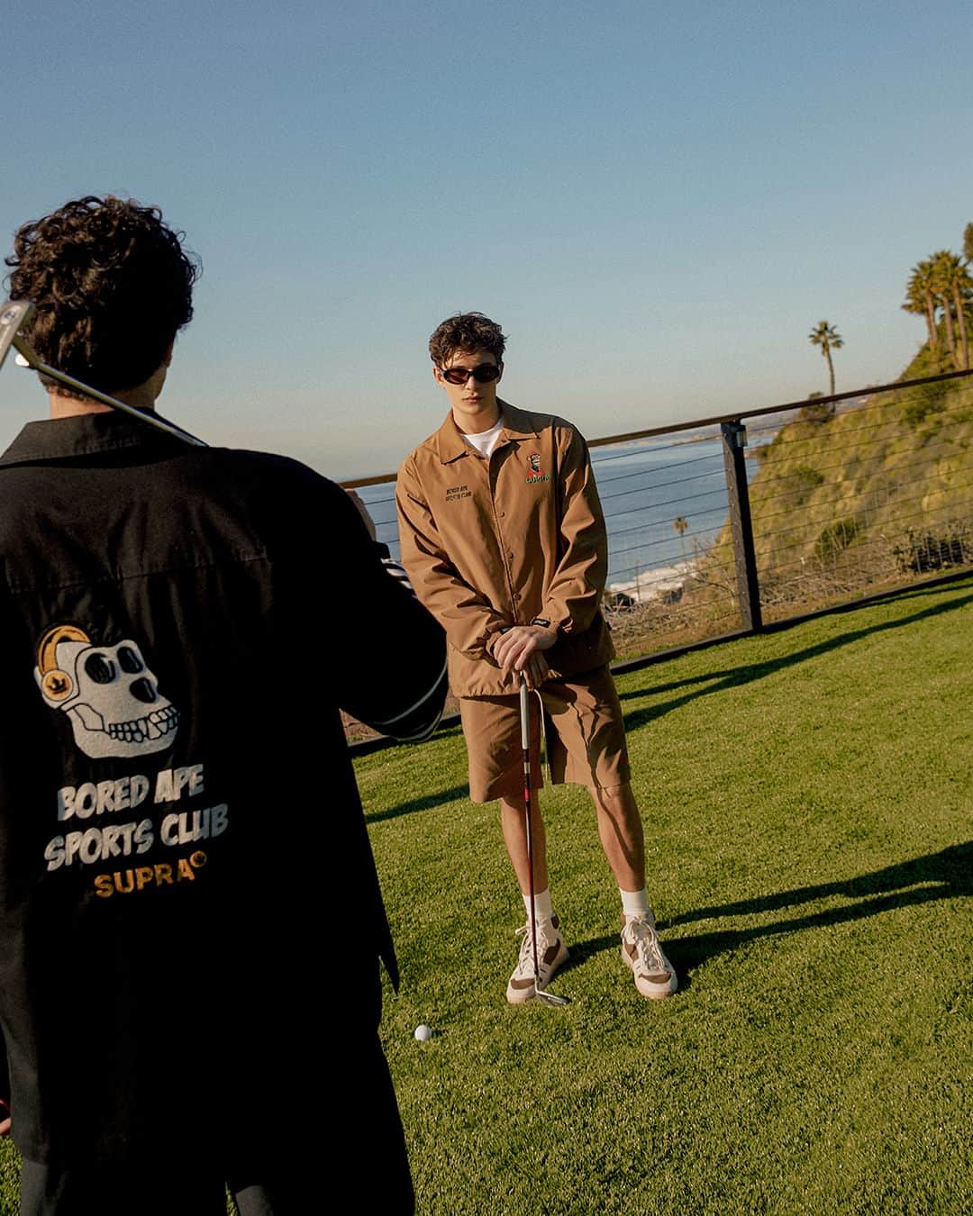 スープラのインスタグラム：「SUPRA X BAYC  SUPRA and Bored Ape Yacht Club (BAYC) collaborative collection is released. This collection with BAYC #5837, #5965, and #7298 IPs, is made with fabrics that are suitable for sports activities and can be worn every day as well as athletic wear. Discover more via the link in bio.」