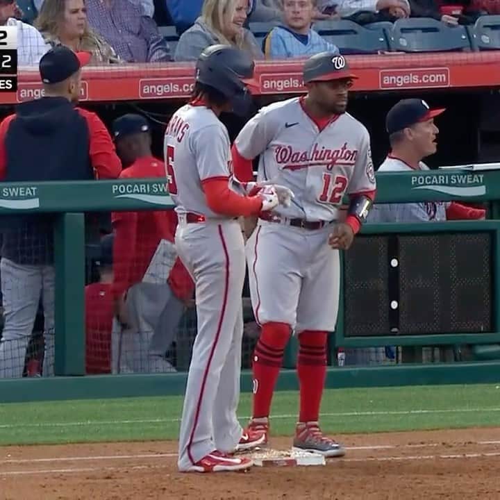 ワシントン・ナショナルズのインスタグラム：「CJ Abrams: Professional hitter.」
