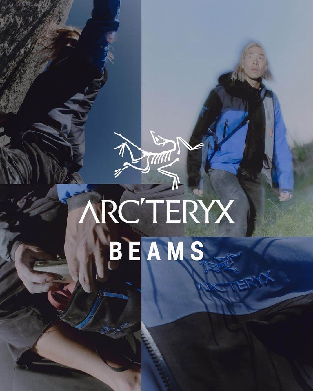 beams_harajuku_officialのインスタグラム：「… ARC’TERYX × BEAMS “Boro Blue” . 前回のリリースで大きな話題を呼んだ「ARC’TERYX × BEAMS プロジェクト」。  第二弾となる今回のコンセプトは、日本の伝統的な手仕事である“Boro（ボロ）”。 古くから受け継がれてきた、布をはぎ合わせる技法で“Boro”独特のパッチワークのテクスチャーと、伝統的染色『藍染』からインスピレーションを受け、ジャケットとバッグの4型に落としこみました。  また、メインビジュアルには世界クラスのクライマーの白石 阿島を起用。  本コレクションの発売は、下記を予定しています。 ・オンライン抽選販売：4月11日（火）〜 4月12日（水）ビームス公式オンラインショップ ・店頭入場抽選：4月14日（金）～ 4月16日（日）ビームス公式オンラインショップ ・発売日：4月22日（土）ビームス 原宿  ※4月22日（土）の発売は、店頭入場抽選の当選者のみとなります。 ※販売方法に関しては、ビームス公式サイトをご確認ください。 . @arcteryx @ashimashiraishi @beams_official @beams_mens_casual @beams_boy_official」