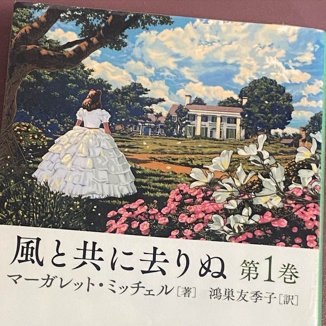 奥田恵梨華さんのインスタグラム写真 - (奥田恵梨華Instagram)「映画は観てるし、漫画も実家にあるから何回か読んでるんだけど、こないだ久々に漫画読んだらめちゃくちゃ面白くてハマってしまい、小説を図書館で借りてみた。  漫画のテンポに慣れてるから、小説は説明が長すぎて全然物語が進まなくてこりゃ大変だ！と思ったんだけど、映画ではすっとばされすぎてる所がものすごく細かく描かれていて、とてもとてもとても面白く読めている。 色々最高 新訳だからわかりやすい ほかの訳も読んでみたい  #風と共に去りぬ #マーガレットミッチェル  #鴻巣友季子  #新訳 #奥田の今の本 #図書館で借りた本」4月11日 11時21分 - erikaokuda_official