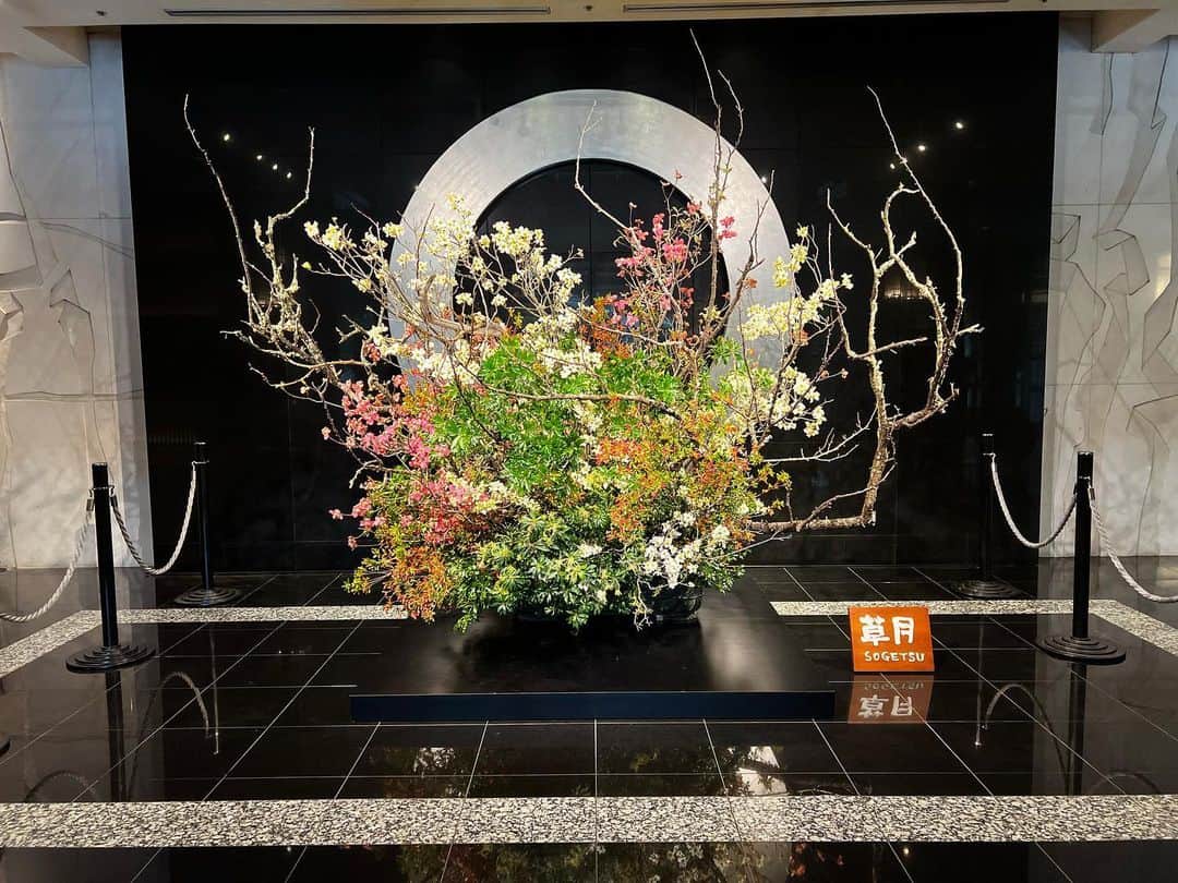 ホテル ニューオータニさんのインスタグラム写真 - (ホテル ニューオータニInstagram)「The cherry blossom season is over and the #lobby ikebana flower arrangement has changed to #hanamizuki (Dogwood), a reminder of early summer.   桜の季節が終わり、ロビィ装花が初夏の訪れを予感させる #ハナミズキ に変わりました。  期間：～4/26（水）まで 作家：川名哲紀先生 花材：ハナミズキ（白、ピンク）、つつじ、馬酔木（アセビ、アセボ）、苔梅  #新緑 #初夏 #ツツジ #azalea  #ホテル #東京ホテル #ホテルステイ  #ホテルニューオータニ #ニューオータニ #hotelnewotani #newotani #tokyo #japan #tokyotrip  #forbestravelguide #futuretravelguide #thepreferredlife #tokyotrip #tokyotravel #tokyohotel  #ホテルロビー #装花 #草月流 #草月流生け花 #草月 #lobbydesign #sogetsuryu #sogetsu」4月11日 12時13分 - hotelnewotanitokyo