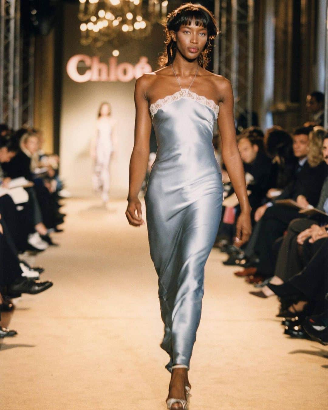 British Vogueさんのインスタグラム写真 - (British VogueInstagram)「#KendallJenner’s vintage @Chloe slip is a piece of fashion history. The lace-trimmed halterneck dress was originally worn by #NaomiCampbell on the SS98 runway – which marked Stella McCartney’s debut for the French house as its 25-year-old creative director. Click the link in bio for more on the history of the look.」4月12日 1時00分 - britishvogue