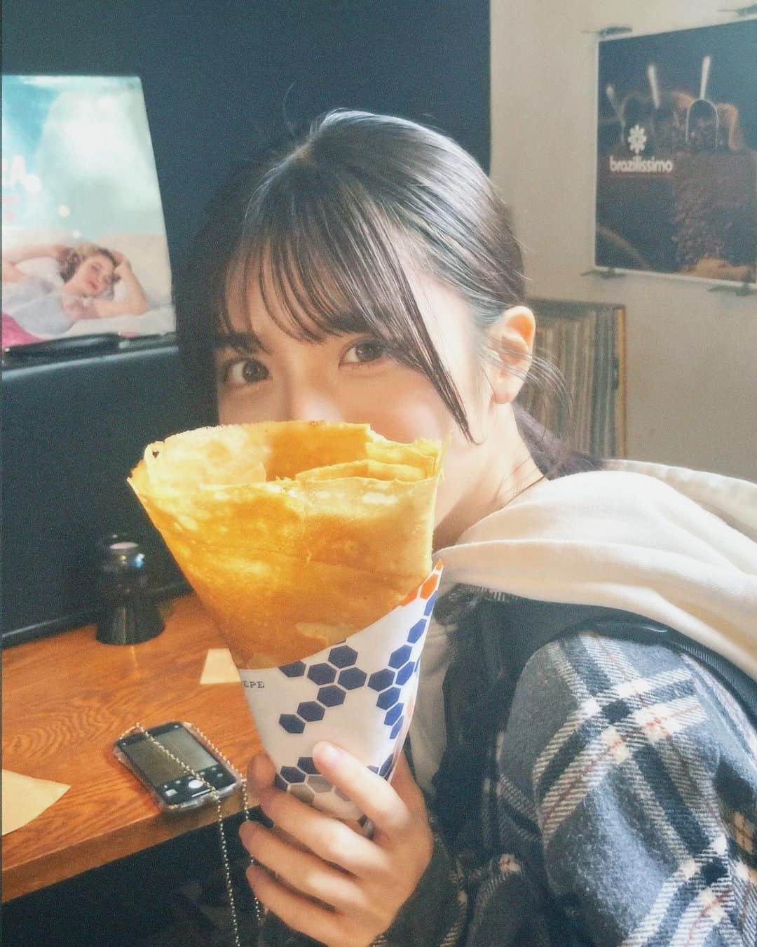 のインスタグラム：「クレープの生地はパリパリが好き☺︎」