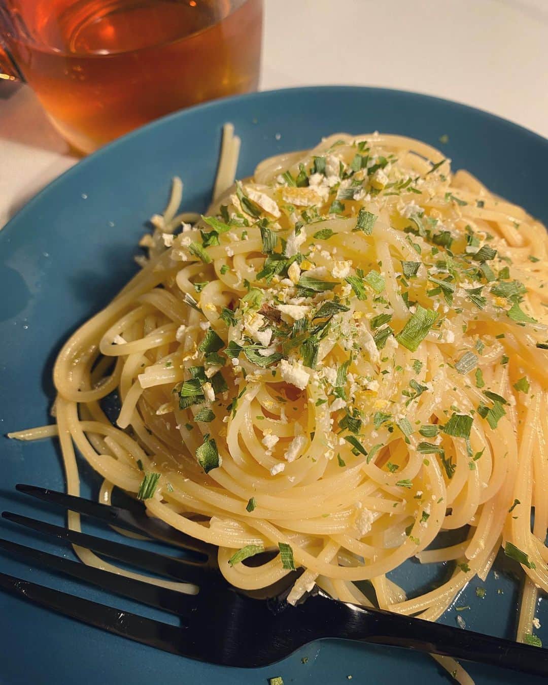 大谷雅恵のインスタグラム：「ゆず白味噌パスタ🍝  #今日の一食目」