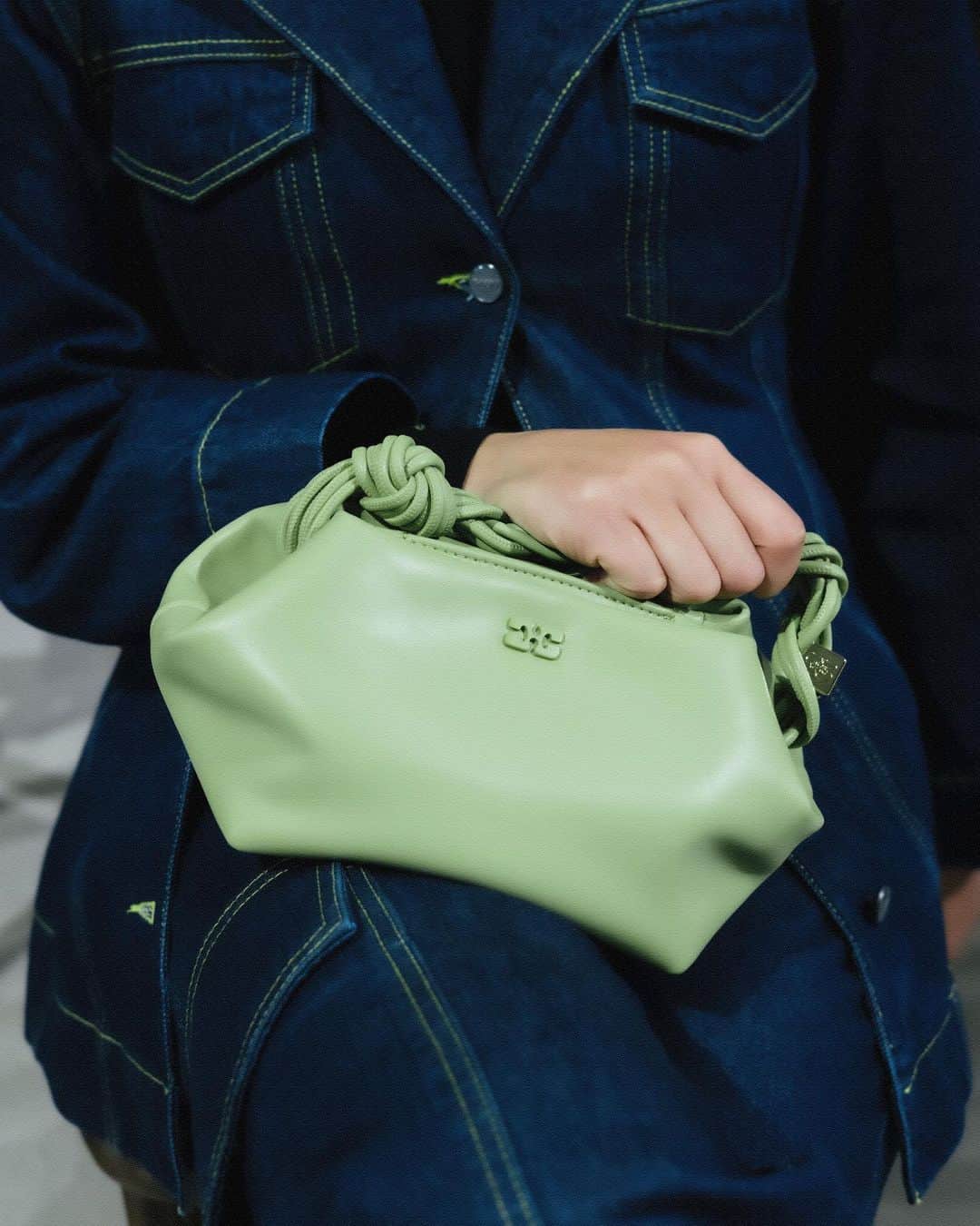 ガンニのインスタグラム：「MEET THE GANNI BOU BAG  First seen on the FW23 runway, our new iconic bag celebrates luxury for a new era  We’re giving you 48 hour early access ahead of the official launch to secure yours  #GANNI」