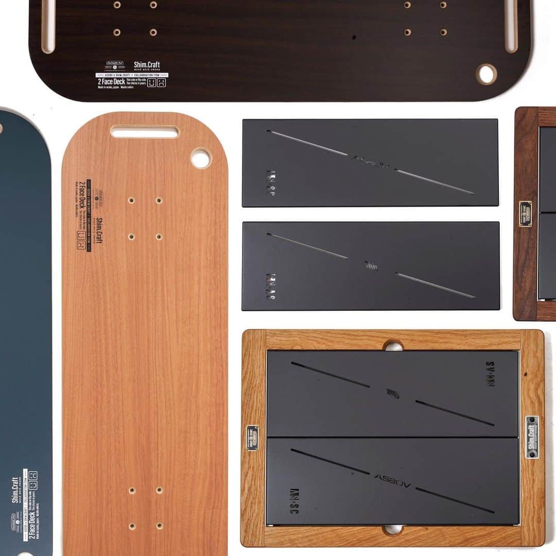 UNBY GENERAL GOODS STOREのインスタグラム：「Shim.craft × AS2OV 別注  @shim_craft  @as2ov  抽選販売開始のおしらせです。  【別注 T.G.F. 】  【別注 2Face Deck】 【別注 S.T.F.】  @shimozoooooh さんが作り出す、Shim.Craft。  UNBY的に、どこがこんなに惹かれるんだろう？👀と考えてみました。  まずは、ほんとにシンプルにロゴが素敵ですよね！ミニマルでベーシック。でも、効いてる。  あとは、木の素材・特徴を活かしてフィールド仕様を考えて丁寧につくられるところ。 グラフィックもいつもカッコよいし...そして @shimozoooooh さんのお人柄。  UNBY❤️S  Shim.Craft‼️ AS2OVロゴと並ぶと、お互いに良いと思っているものが、きっときっときっと似ているはず！なんて妄想したりしてしまう。  みなさま、抽選ですが是非ご応募くださいませ❤️  ---------------------------  【発売日】4/15（土） 【時間】アプリ @unby_tokyo  @unby_nagoya  @unby_minoh  @unby_sanda  をご覧ください。  【販売商品】T.G.F / S.T.F 【販売方法】当日抽選販売 【注意事項】お一人様、一家族様ご応募どちらも一口まで  UNBYアプリ様会員のみの販売となります。」