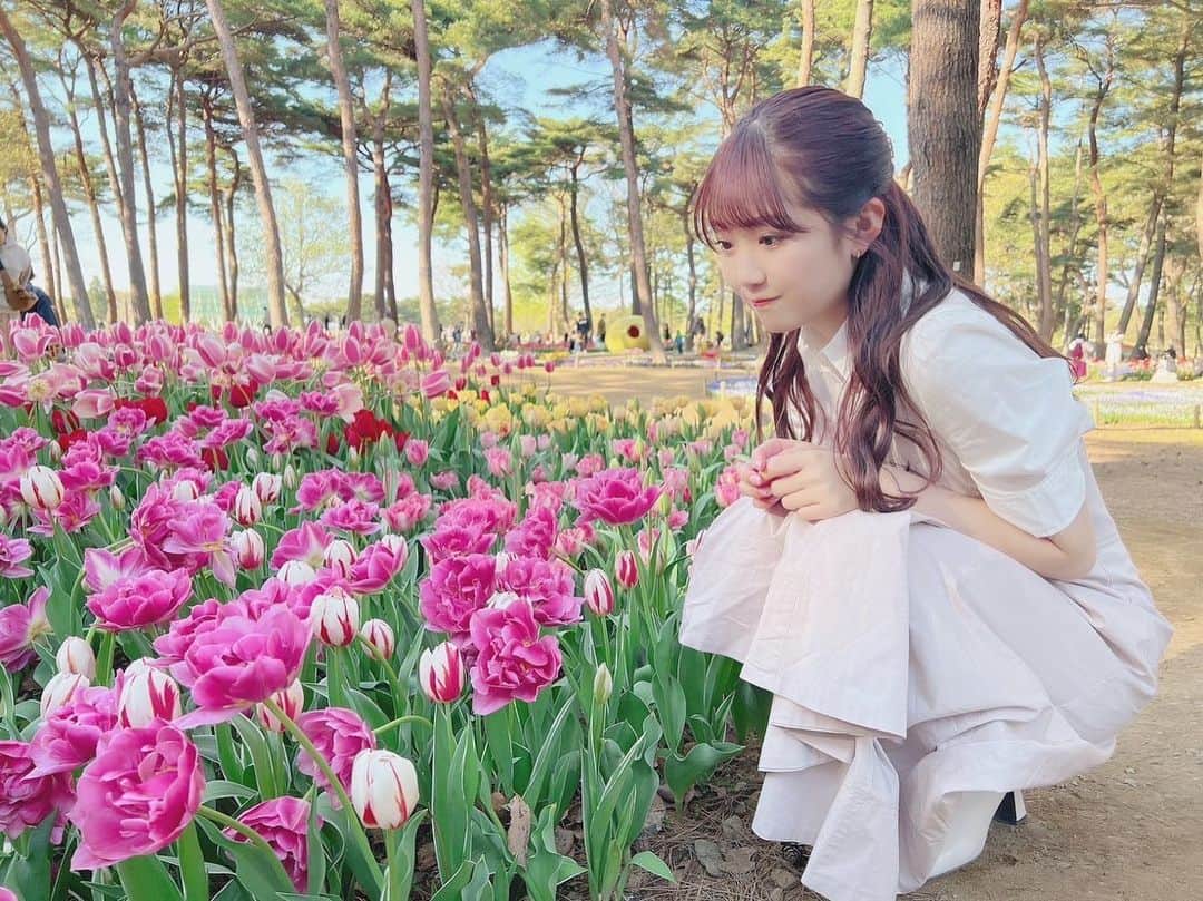 阿部夢梨さんのインスタグラム写真 - (阿部夢梨Instagram)「チューリップの花言葉って素敵ですよね🌷♡」4月11日 21時00分 - yumeri_abe.official
