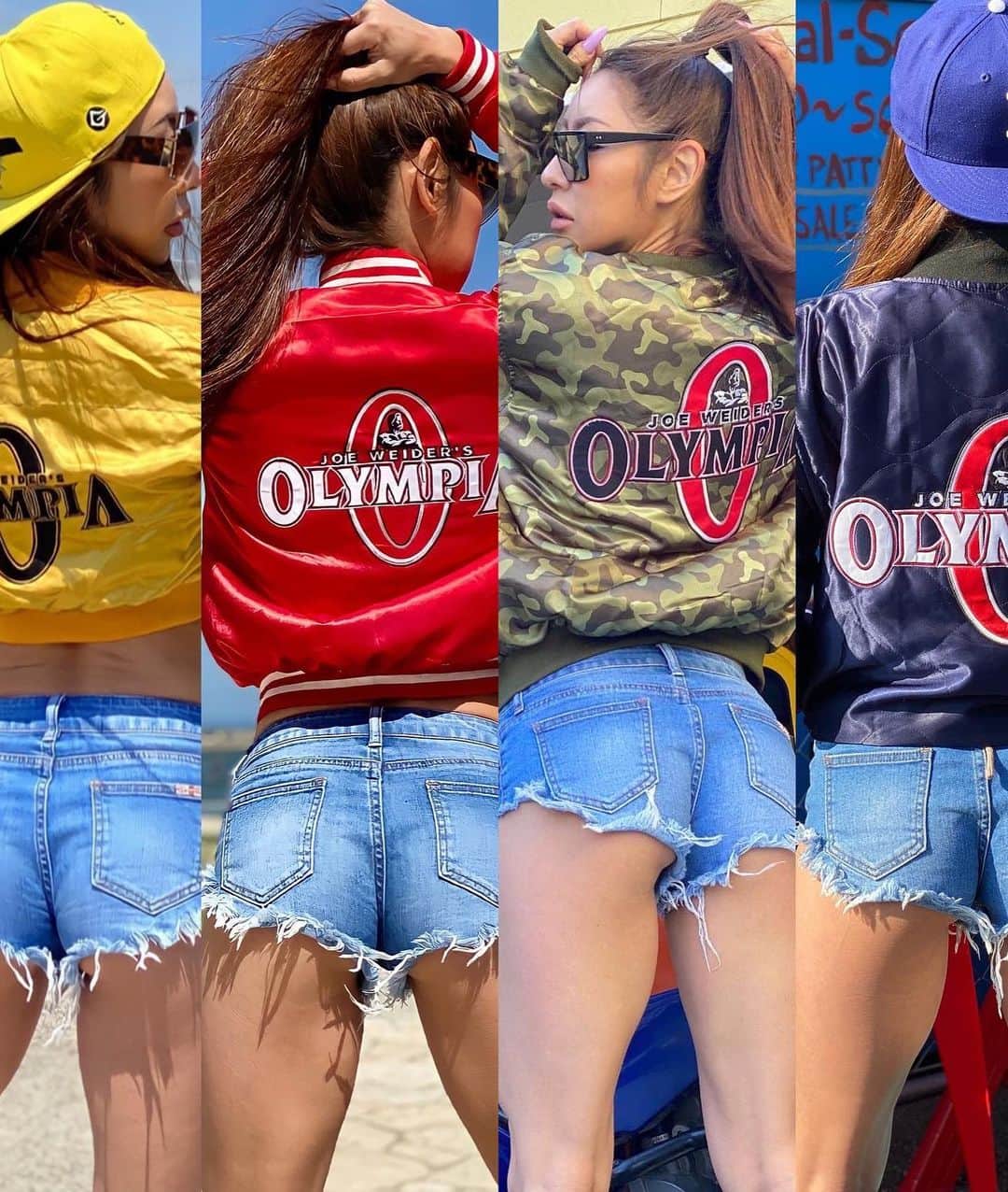 MANAさんのインスタグラム写真 - (MANAInstagram)「@officialolympia_gear 💛⛱  Bomber Jackets collection⭕️ https://www.olympiagear.com/collections/bomber-jackets  今日は真夏日🥰✨🍑 早く夏になれー☀️  #ifbbpro #bikini #fitnessmodel #fashion #workout #healthylifestyle #summervibes #bootyworkouts #夏 #ビキニ #お尻 #olympiagear」4月11日 21時33分 - mana_ifbbpro