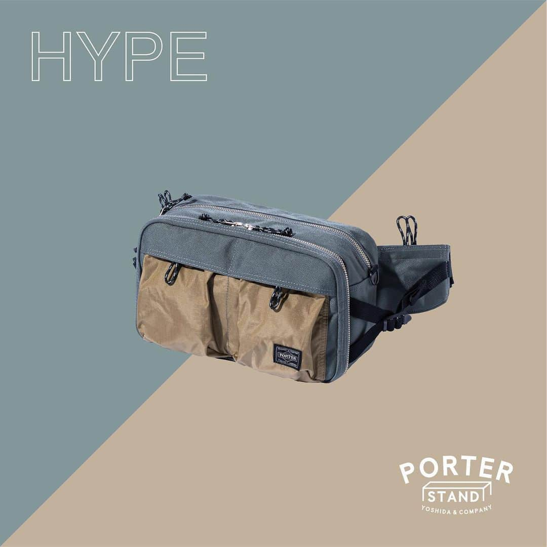 PORTER STANDさんのインスタグラム写真 - (PORTER STANDInstagram)「⁡ PORTER STAND exclusive HYPE ⁡ 3WAY BRIEFCASE No.384-05128 ¥60,500- (tax included) W410/H310/D75mm ⁡ WAIST BAG No.384-17839 ¥24,750-(tax included) W270/H165/D120mm ⁡ 異なるカラーと種類のナイロン生地を採用したデザイン性と収納ポケットの実用性が魅力のミリタリーテイストのPORTER STAND限定シリーズ。 ⁡ 耐摩耗性に優れた丈夫なコーデュラナイロンと軽量で強靭なリップストップナイロンを使用し、素材感と配色のコントラストをデザインに昇華させたシリーズです。 ⁡ 本体外装のポケットやファスナー引手に取り付けたナイロンコードに、指をかけて引っ張るとワンアクションでポケットを開けることができます。 ⁡ 是非、店頭でお手に取ってご覧ください。 ⁡ ※吉田カバンオフィシャルオンラインストアからでもご購入いただけます。 ⁡ ※商品の詳細はプロフィールのURLからご覧いただけます。 ⁡ ※各店の営業時間は下記をご確認ください。 PORTER STAND SHINJUKU 11:00（土日祝10:30）〜21:00 PORTER STAND SHINAGAWA 8:00〜22:00（日祝21:00） PORTER STAND KYOTO 10:00〜18:00 ⁡ #yoshidakaban #porter #luggagelabel #potr #yoshida #porteryoshida #porterstand #shinjuku #shinagawa #kyoto #madeinjapan #japan #hype #corduranylon #ripstopnylon #military #exclusive #gbp #吉田カバン #ポーター #ポータースタンド #新宿 #品川 #京都 #ルミネエスト #駅ナカ #産寧坂 #ハイプ #限定アイテム #再入荷」4月11日 21時37分 - porter_stand