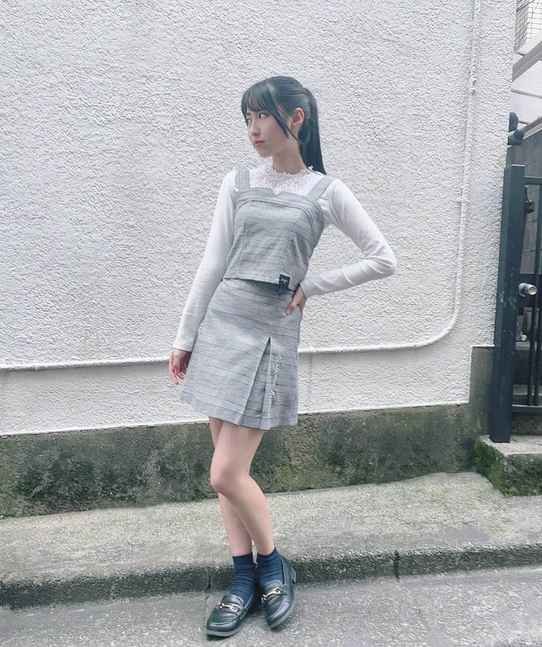 瀬戸ゆなのインスタグラム：「▫️ 今日は学校終わりに、アイドル専用ジムでダンストレーニング頑張りました❤️‍🔥 難しいけど出来るようになっていく過程が楽しい(*>ω<*)♡   #夢アドシトロン  #ラブトキコーデ  #セットアップ  #ポニーテールアレンジ  #cuugal  #アイドル  #高校生女子  #瀬戸ゆな」