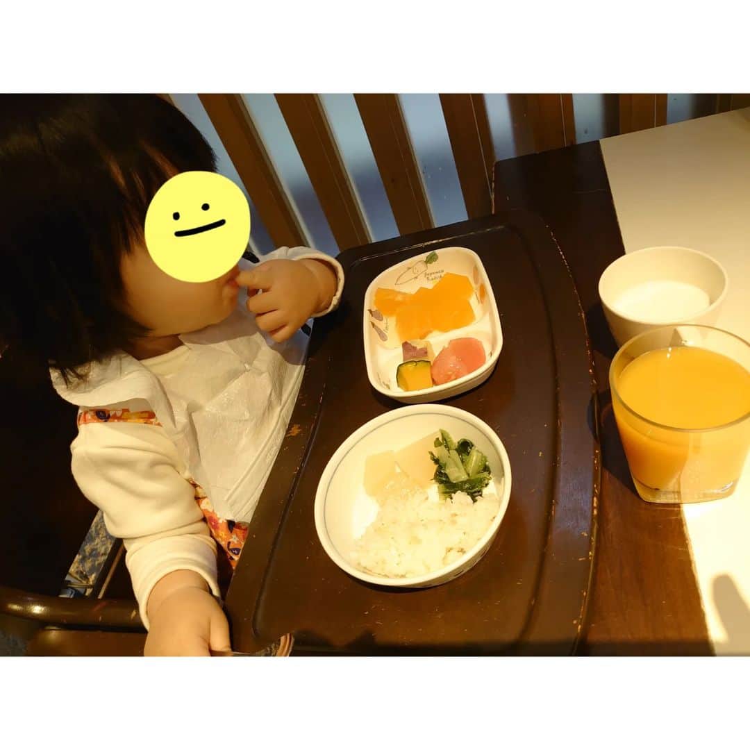 矢田部ゆかさんのインスタグラム写真 - (矢田部ゆかInstagram)「朝食は徒歩1分の「道後やや」へ☀ 宿泊した道後舘の朝食も素敵だったんだけど上品な和食だったので… 子連れの私はビュッフェへ✨  ここ7年ぶりに来たんだけど… この柑橘のラインナップとサラダの豊富さはテンションあがる😆 砥部焼の器を選び放題なのも楽しい（写真撮り忘れ） 生搾りみかんジュースの機械がなくなってたのは残念🥹  子ども用のテーブルもあってありがたい👧 娘もたくさん食べた👏  ✦鯛めし ✦大根そぼろ餡掛け ✦蒸しかぼちゃ＆さつまいも ✦🍊ゼリー4個 ✦柑橘12ケ ✦ポンジュース1杯 ✦牛乳1杯  特に鯛めしとせとかがお気に入りのようでした😋💕 #道後やや #道後朝食」4月11日 22時33分 - yucaparis93