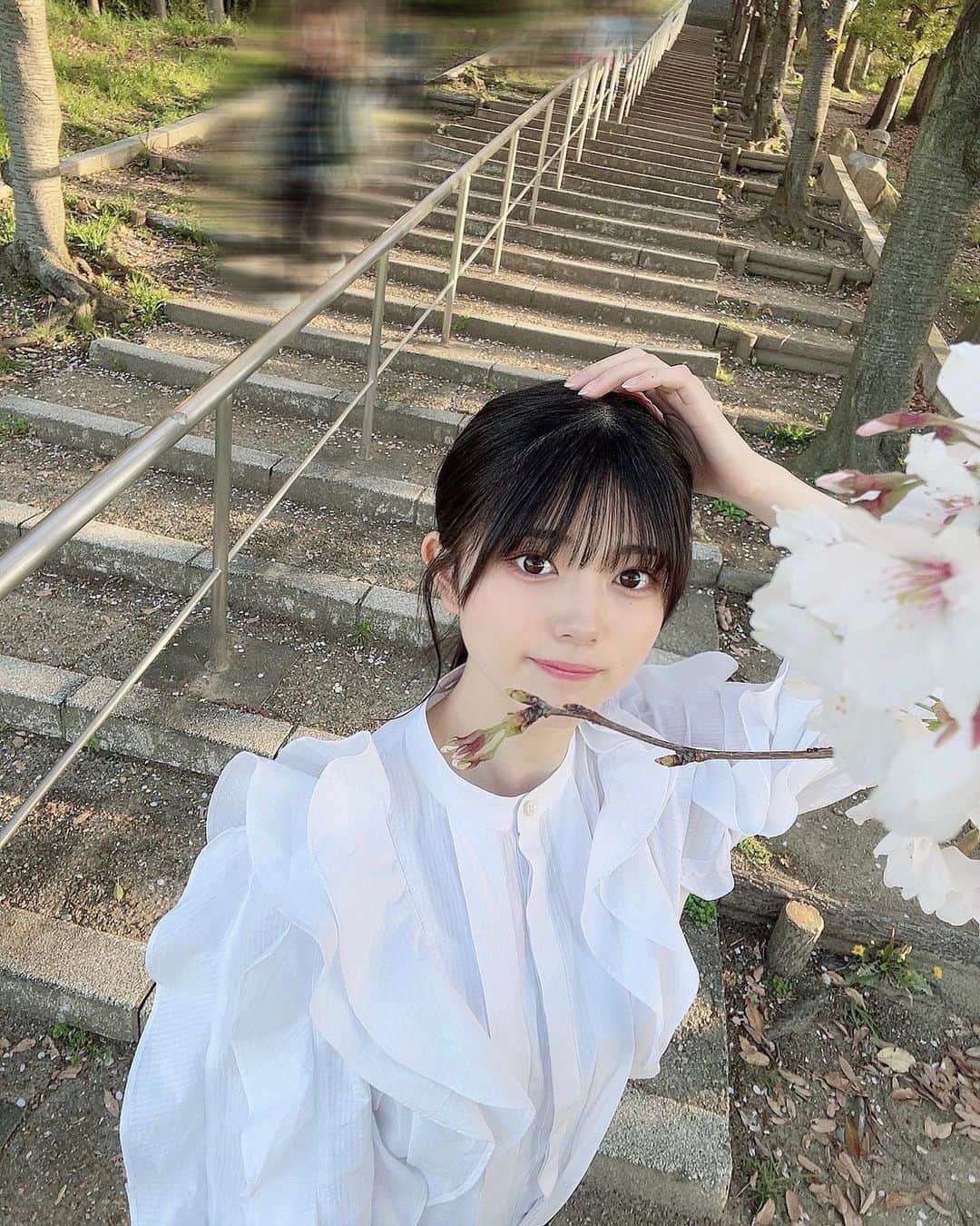 坂下真心さんのインスタグラム写真 - (坂下真心Instagram)「⌇ 𝖻𝗅𝗈𝗈𝗆 ⁡ ⁡ 今はほとんど散っちゃってるけど ⁡ 暦に甘えてまだまだ引きずります🌸♡ ⁡ ⁡ #05 #idol #nmb #jk #ljk #アイドル #桜 #お花見 #春コーデ」4月11日 22時42分 - mako._.chii