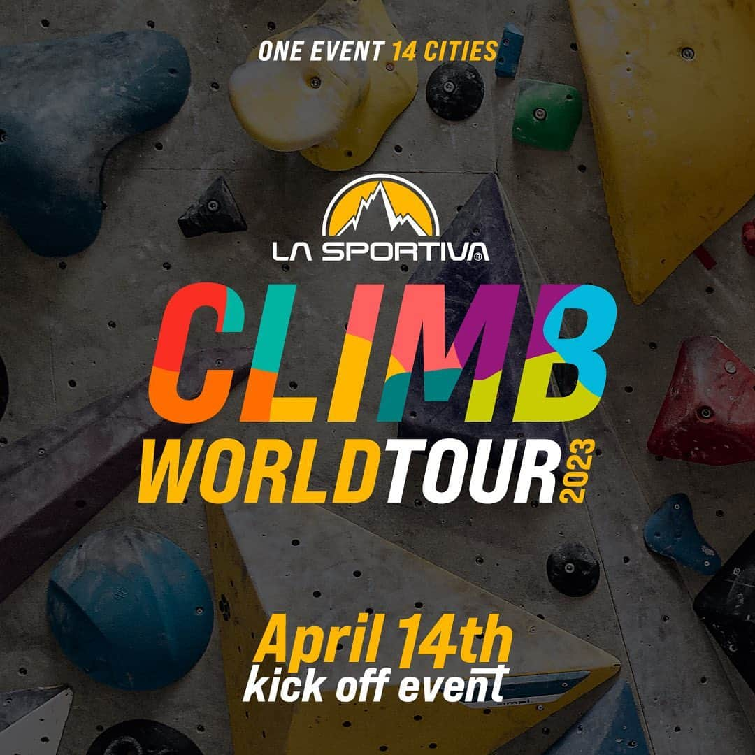 ヤコブ・シューベルトのインスタグラム：「3 days to go until the kick off event of the @lasportivagram World Tour. Drop by at the Boulderbar Hauptbahnhof in Vienna this Friday for some workshops, shoe testing, etc. Looking forward to see you there and climb together! Note: If Vienna isn't around the corner for you, check out the other 13 destinations on 4 continents that will hold the same event 💪🏻 #climbworldtour2023 #foryourmountain」