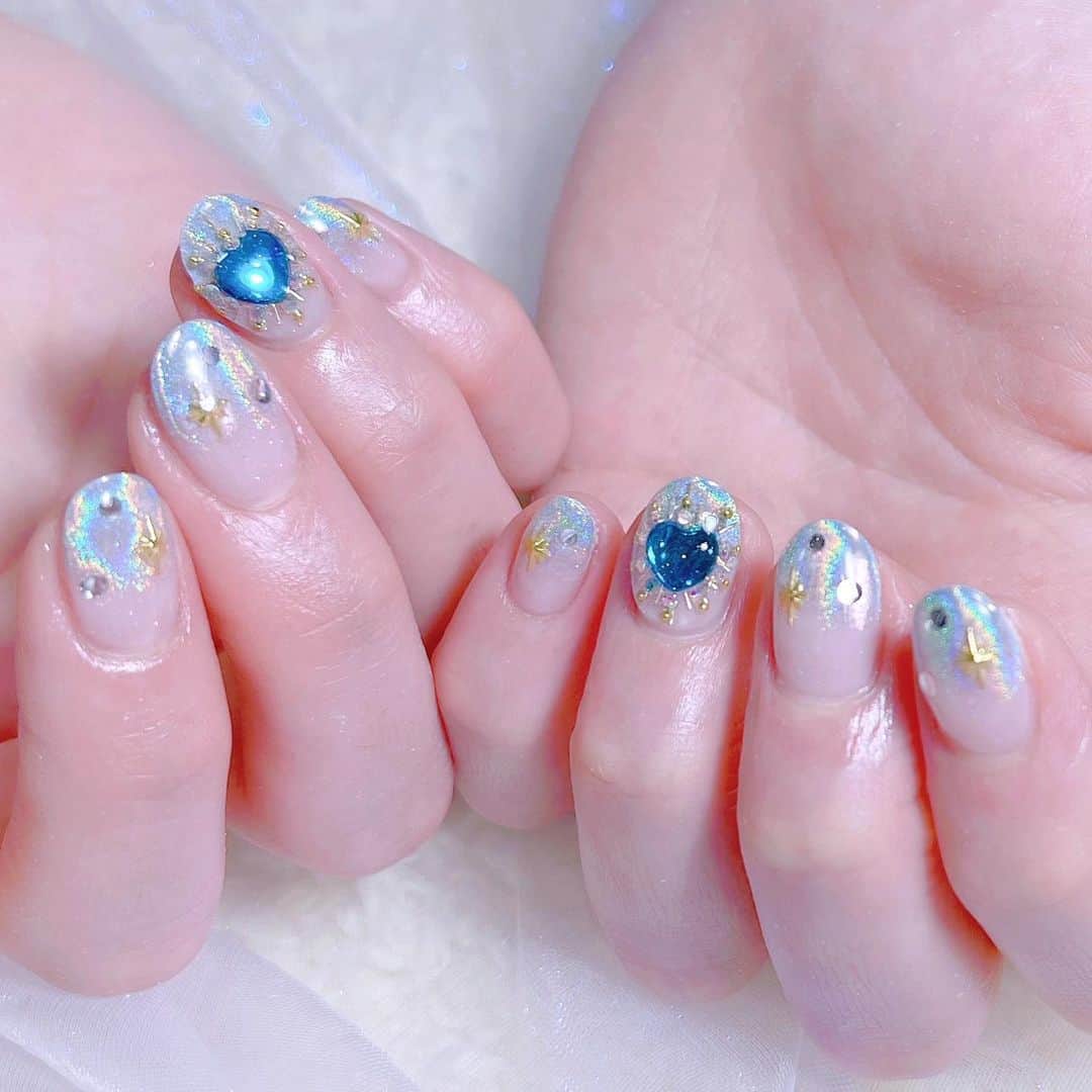 なかやまちえこさんのインスタグラム写真 - (なかやまちえこInstagram)「unicorn💙⠀ ⠀ 福原綾香さん⠀ ブルーのユニコーンネイルと💙と✨のオーダーでした❕⠀ ⠀ #nail #nails #nailart #ネイル #美甲 #ネイルアート  #japanesenailart #manucure #japanesenails #manicurist #gelnails #أظافر #네일아트 #미용  #เพ้นท์เล็บ #artedeuñas #เพ้นท์เล็บเจล #ジェルネイルデザイン #ネイルデザイン #nagelkunst #ユニコーンネイル #かわいいネイル #かわいい @aby_sharenail」4月11日 23時44分 - chiekonakayama
