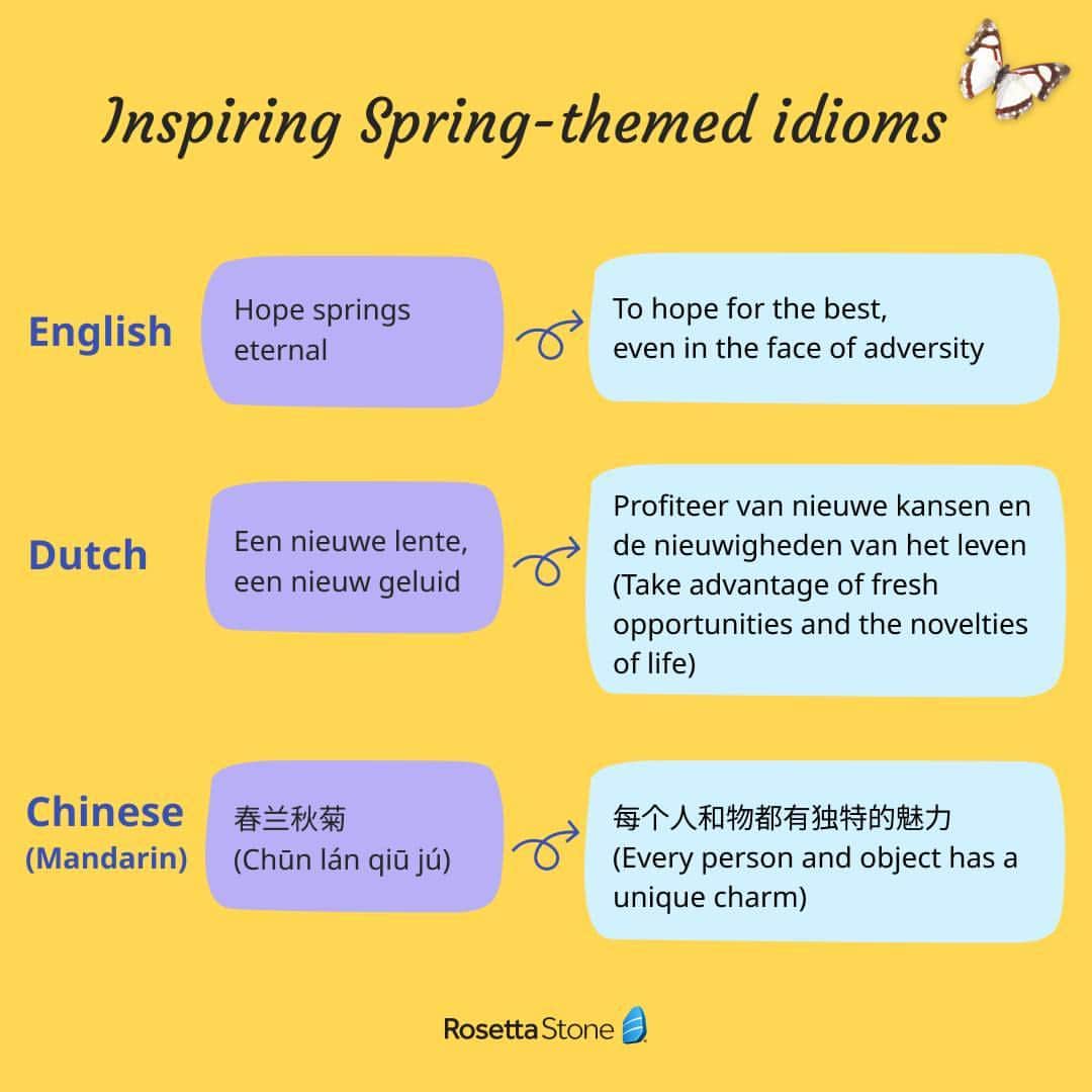 Rosetta Stoneのインスタグラム：「#Idioms are non-literal tools that give language color, drama, and often a specificity that is hard to achieve with a single word.   What's your favorite inspirational idiom?」