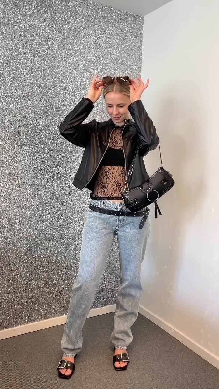 のインスタグラム：「We asked our Social Media Intern, @edithlindahl (she/her) to style the viral lace top 😎 What do u think?」